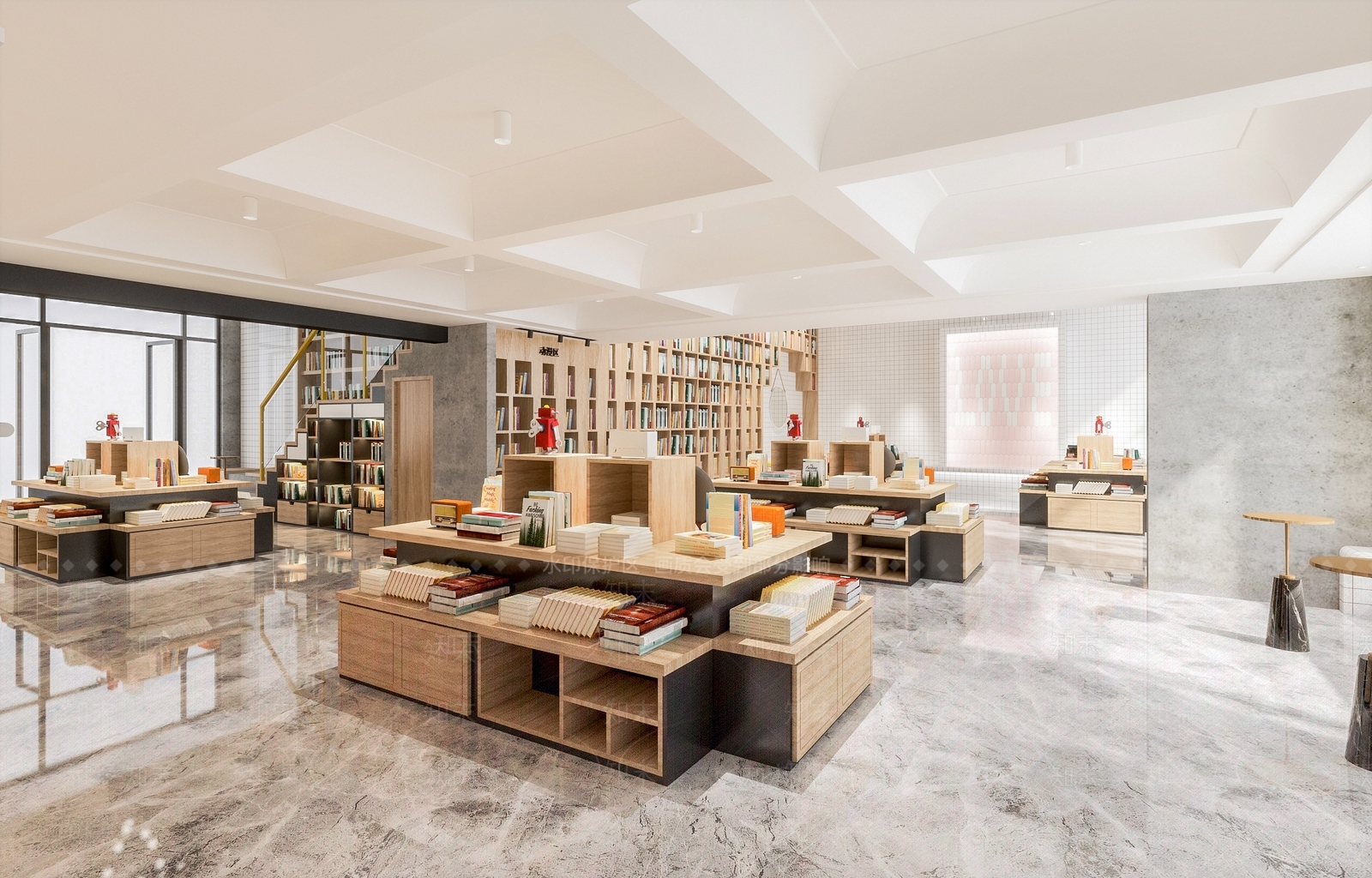 工业风书店3D模型下载【ID:1104090318】