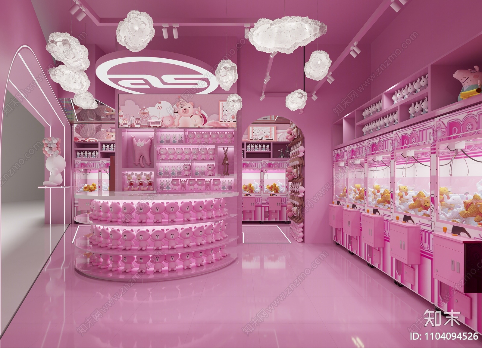 粉色娃娃机店铺设计6|三维|建筑/空间|berrylang_原创作品-站酷ZCOOL