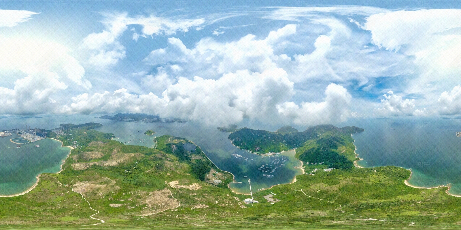 HDR海岸环岛外景全景贴图下载【ID:1104101704】