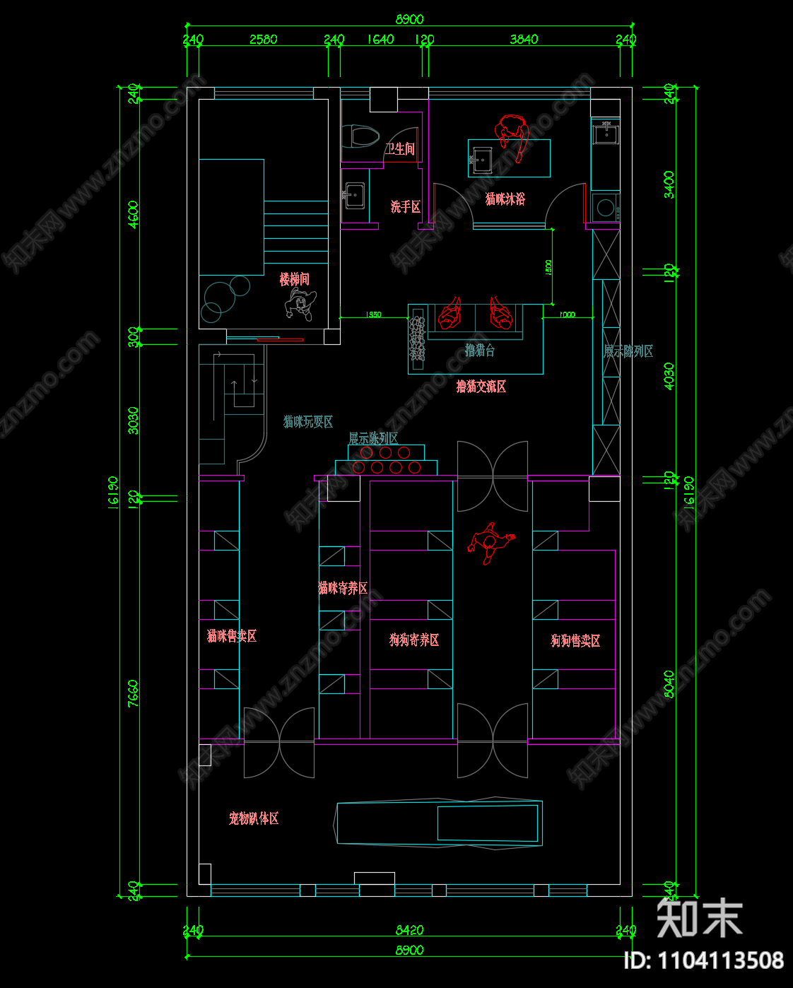 CADcad施工图下载【ID:1104113508】