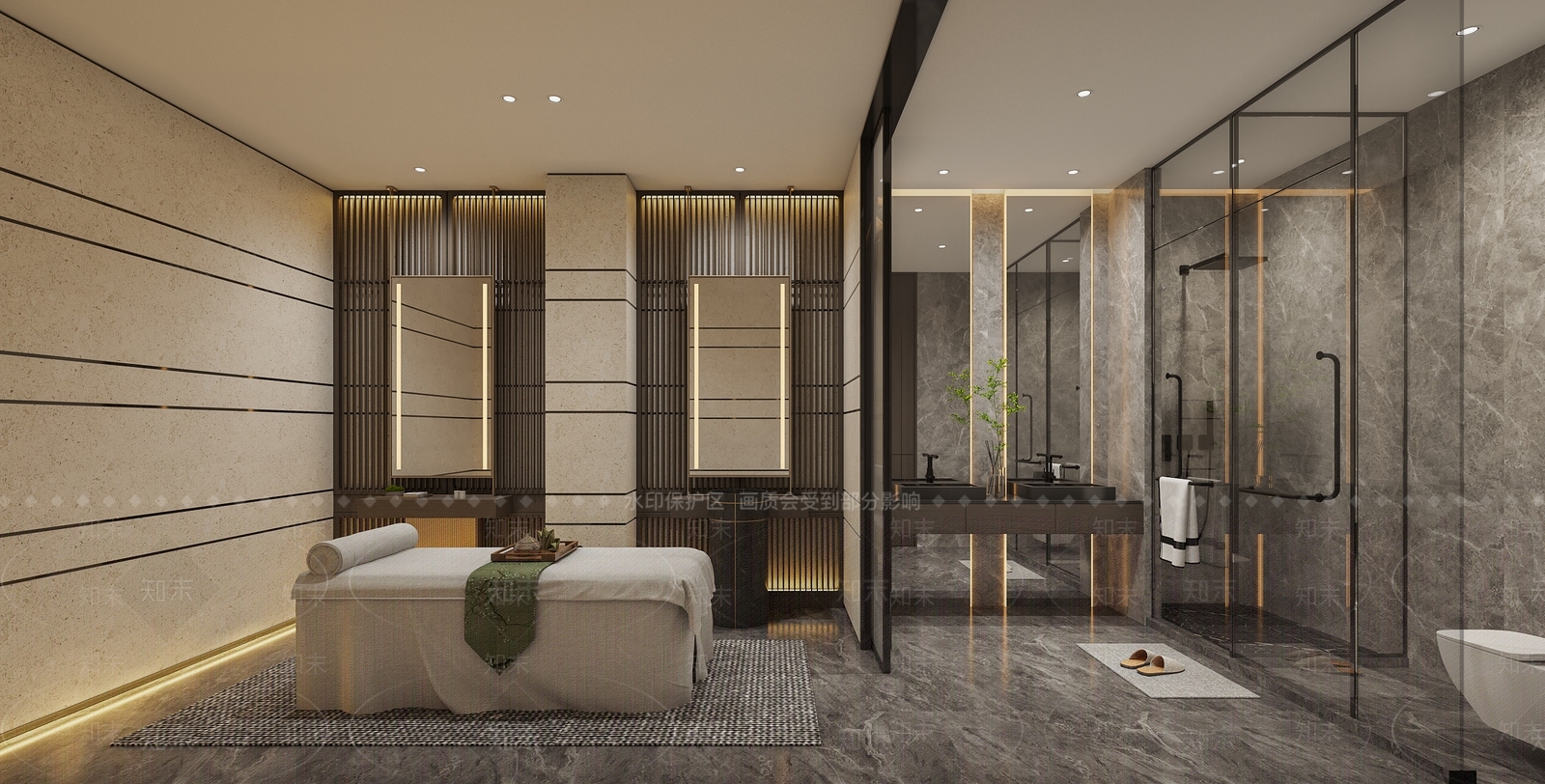 现代足浴会所3D模型下载【ID:1104110160】