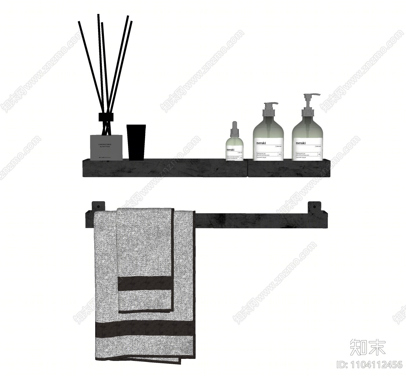 现代洗浴用品SU模型下载【ID:1104112456】