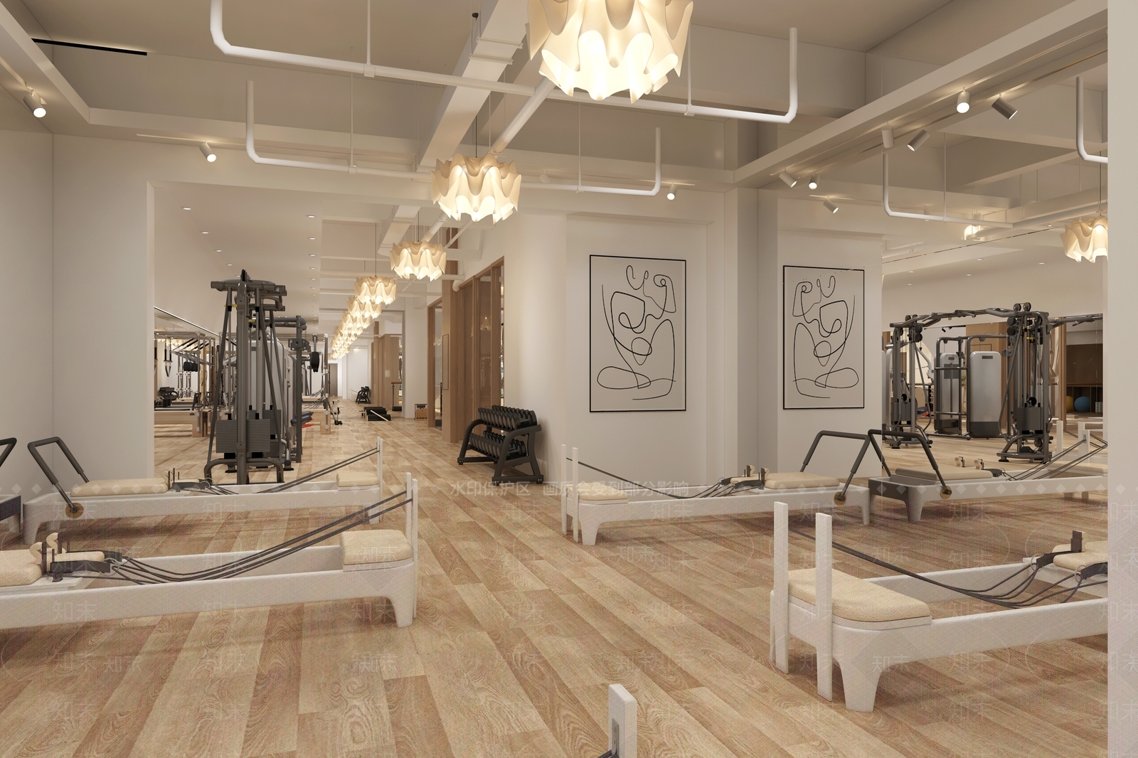 现代瑜伽室3D模型下载【ID:1104117175】