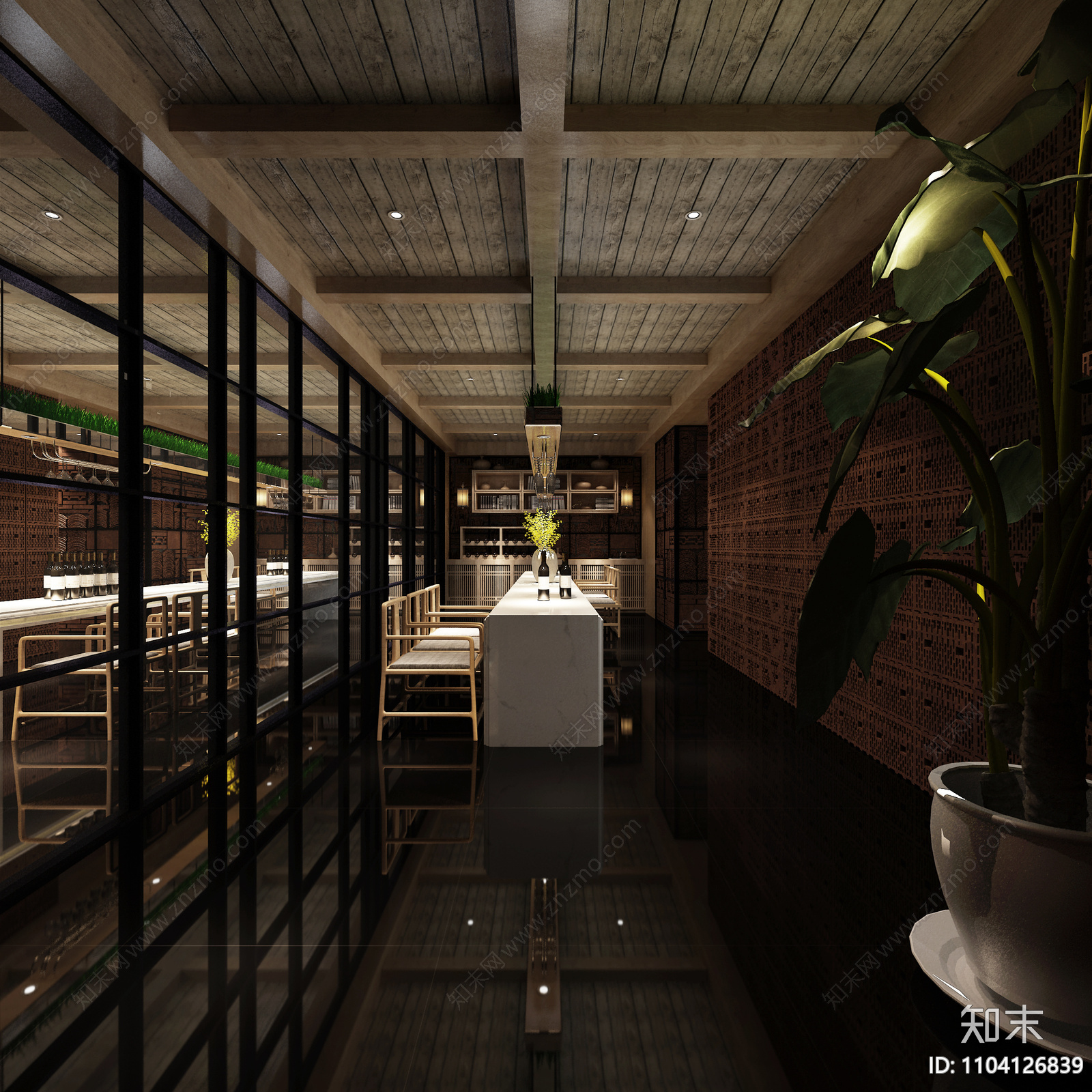 全套新中式办空间CADcad施工图下载【ID:1104126839】