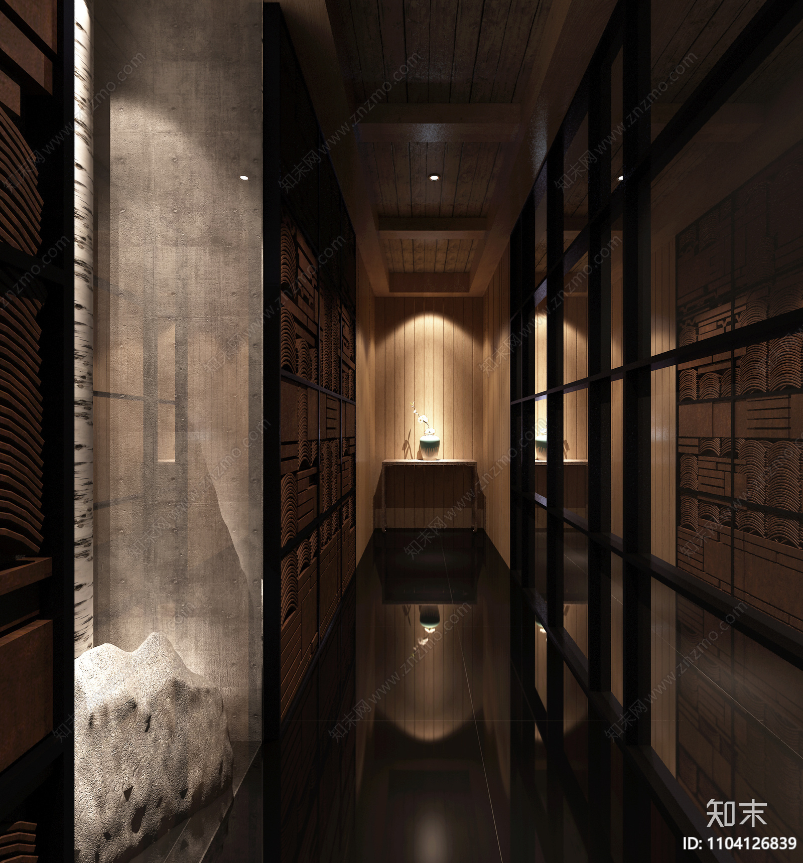 全套新中式办空间CADcad施工图下载【ID:1104126839】