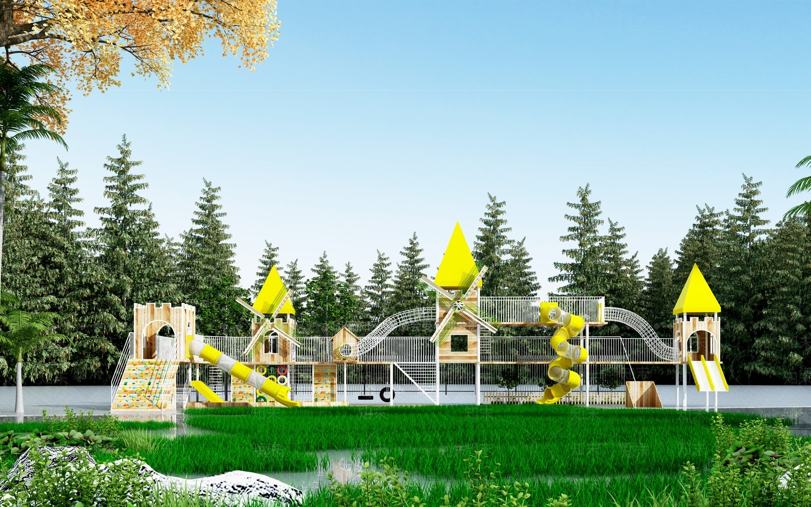 现代游乐场设备3D模型下载【ID:1104127708】