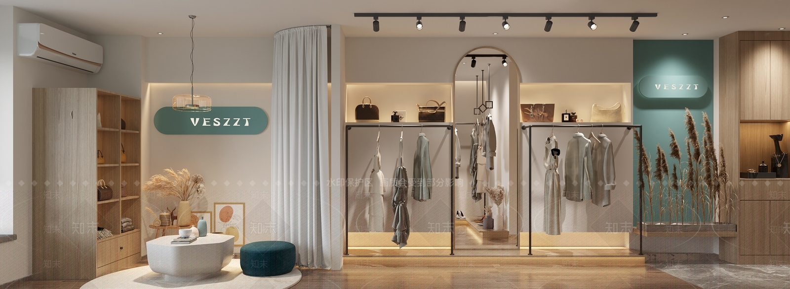 现代服装鞋店3D模型下载【ID:1104136757】