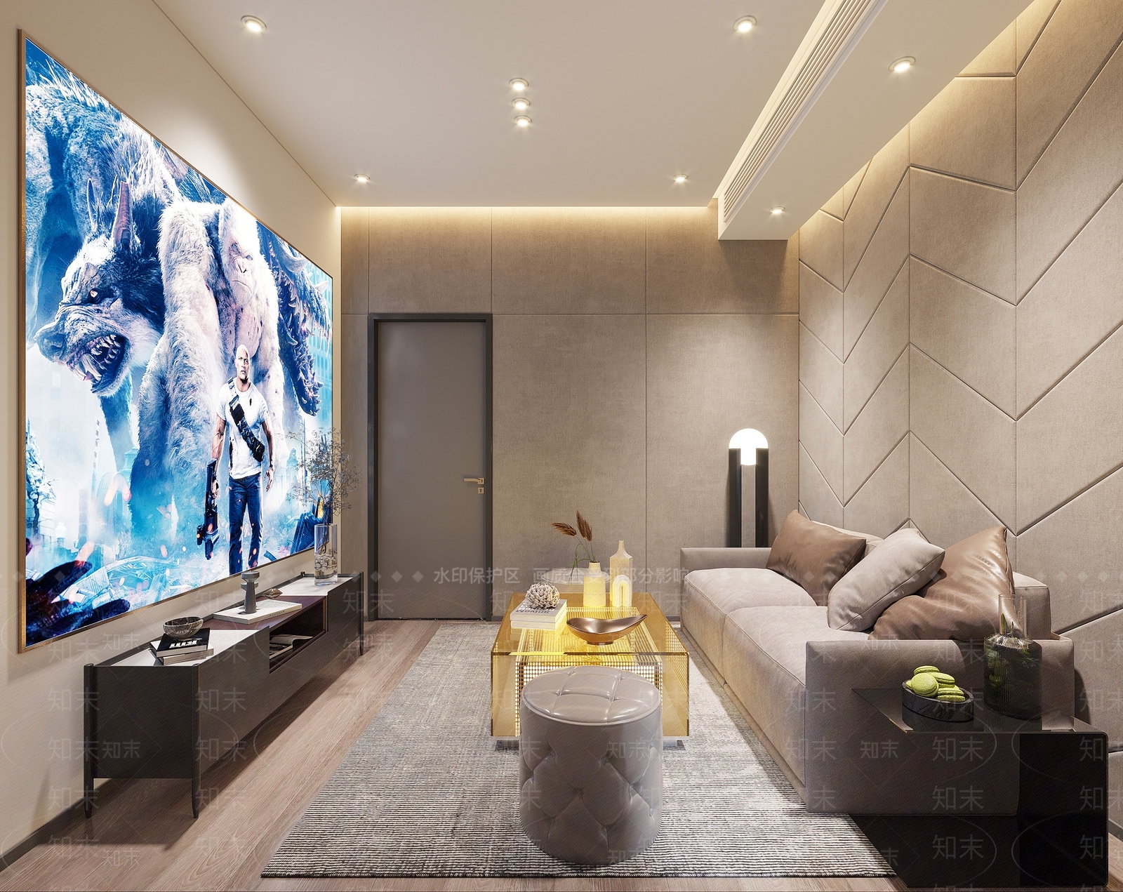 现代家居影音室3D模型下载【ID:1104137615】