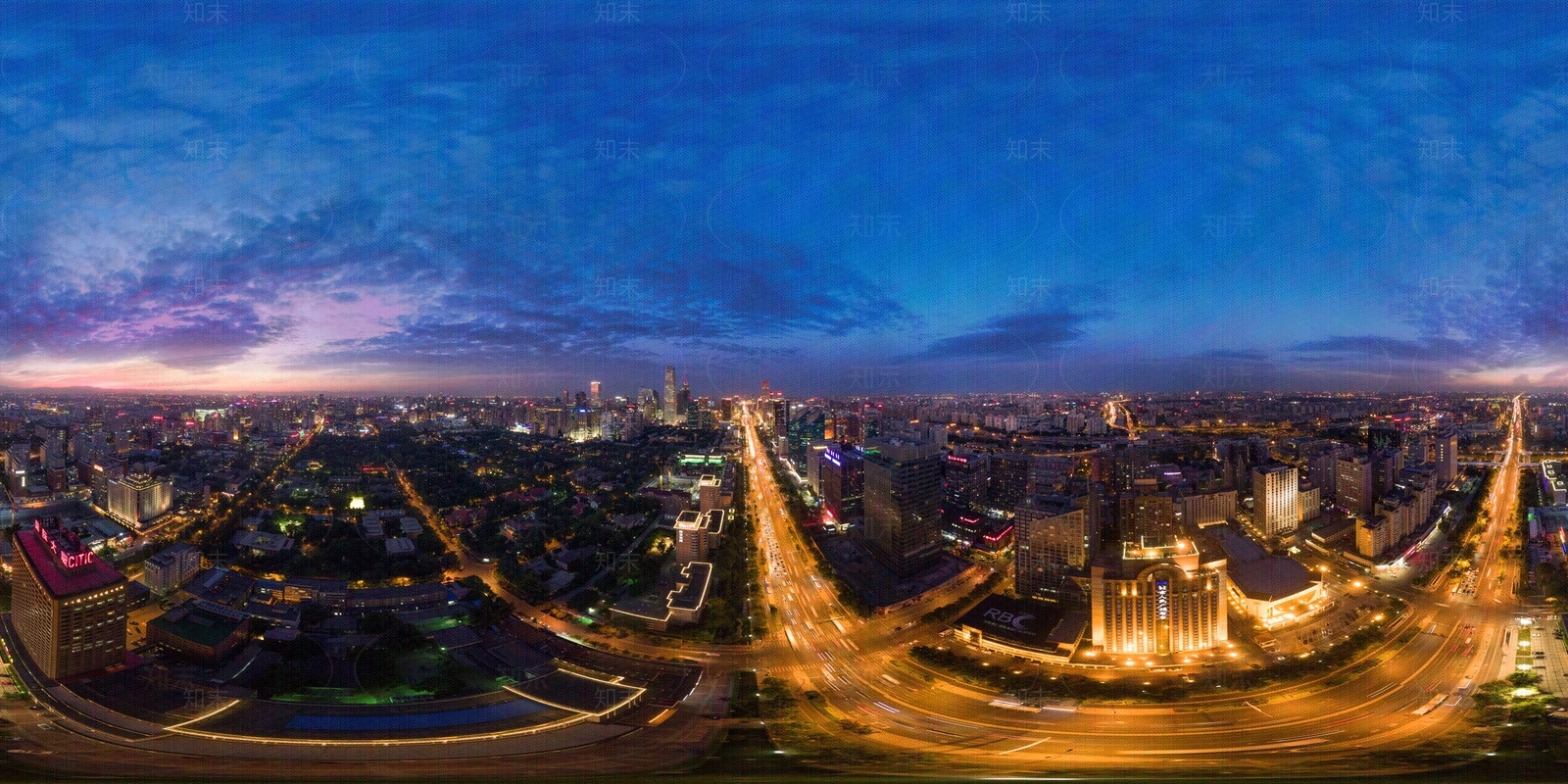 HDR灯火阑珊城市夜景贴图下载【ID:1104150710】