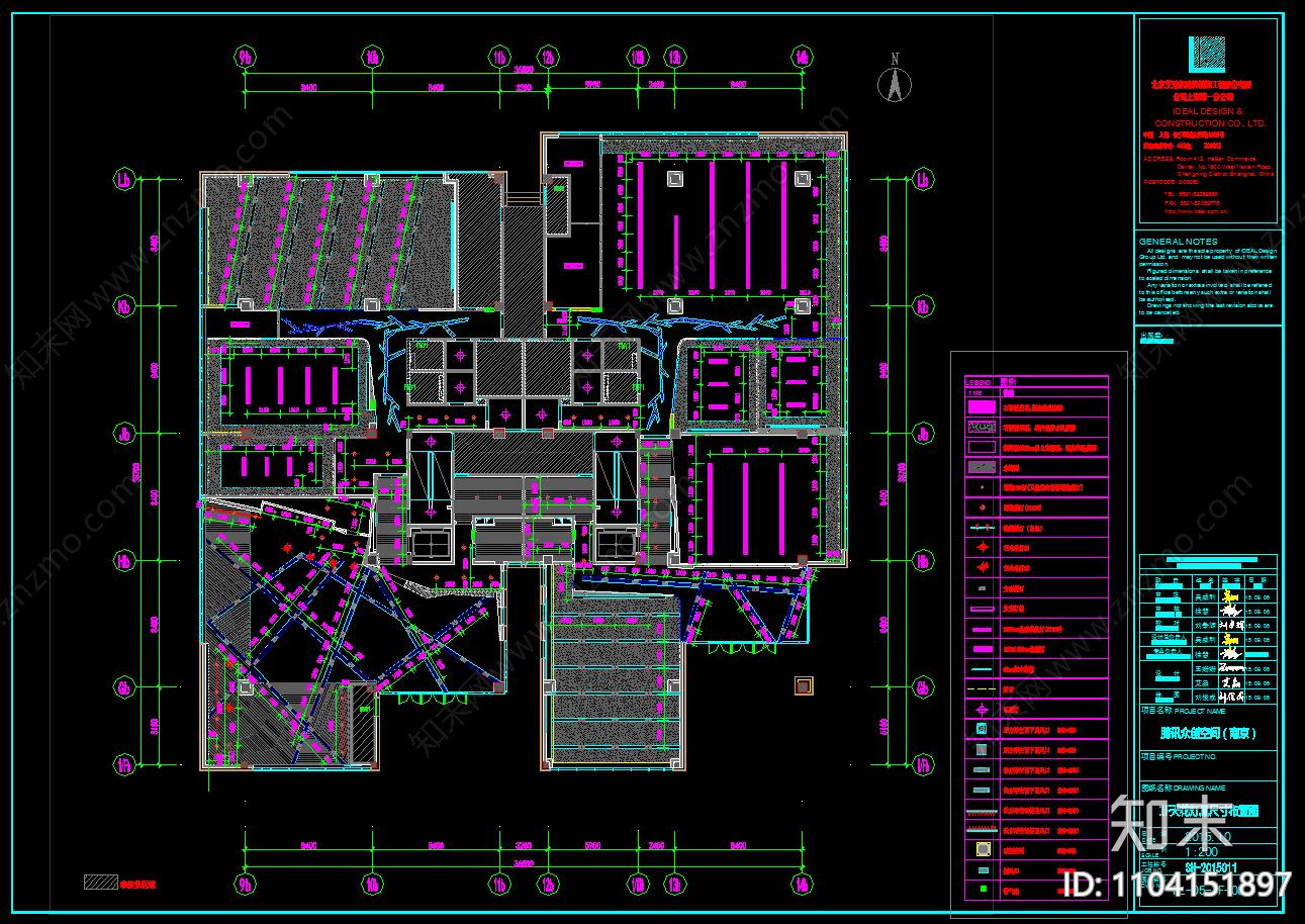 众创办公空间CAcad施工图下载【ID:1104151897】