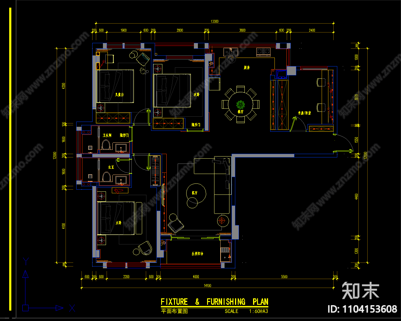 公寓施工图cad施工图下载【ID:1104153608】