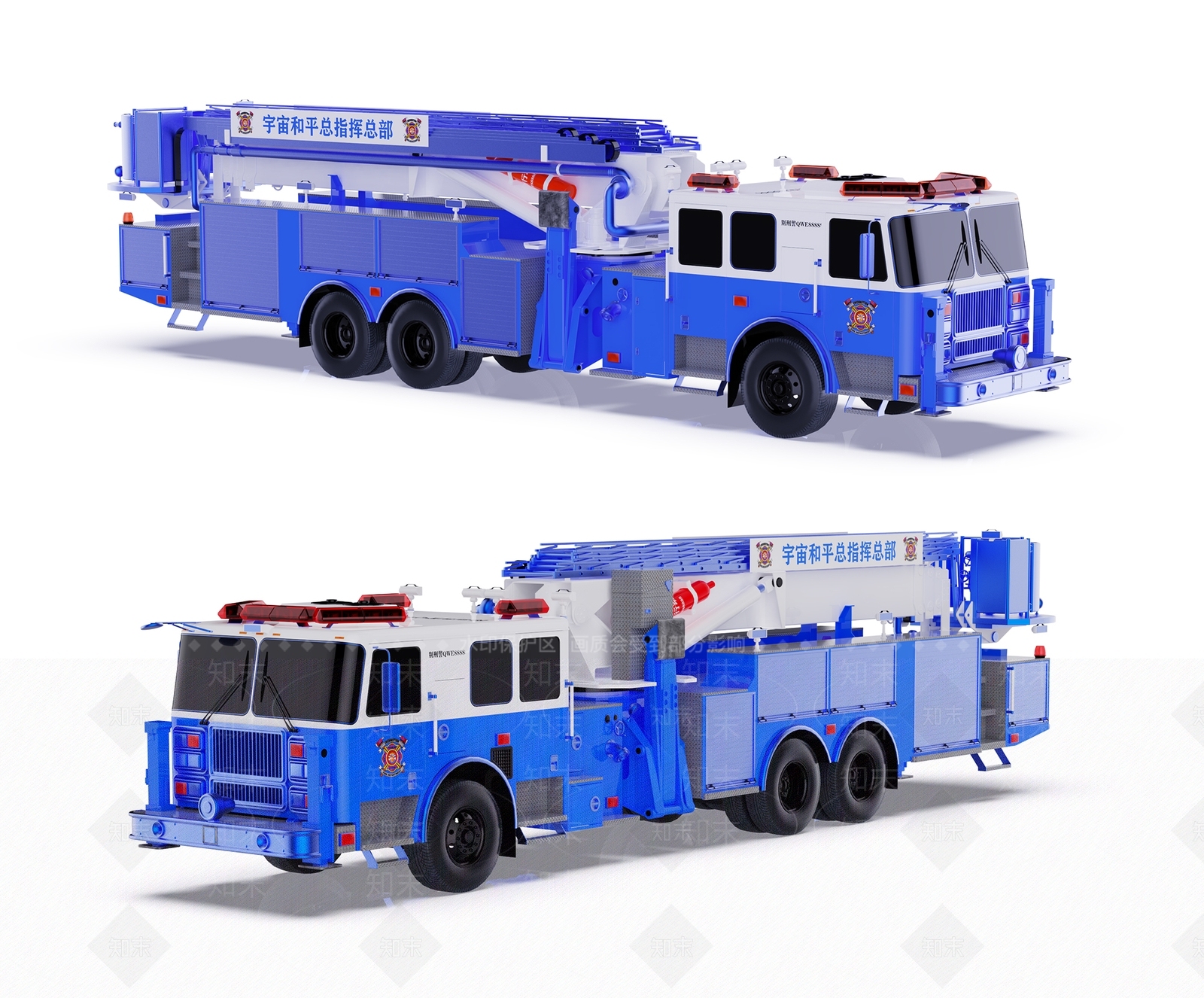 现代消防救援车3D模型下载【ID:1104161915】