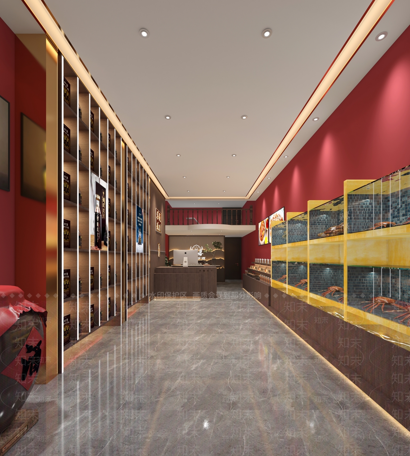 新中式螃蟹店3D模型下载【ID:1104162074】