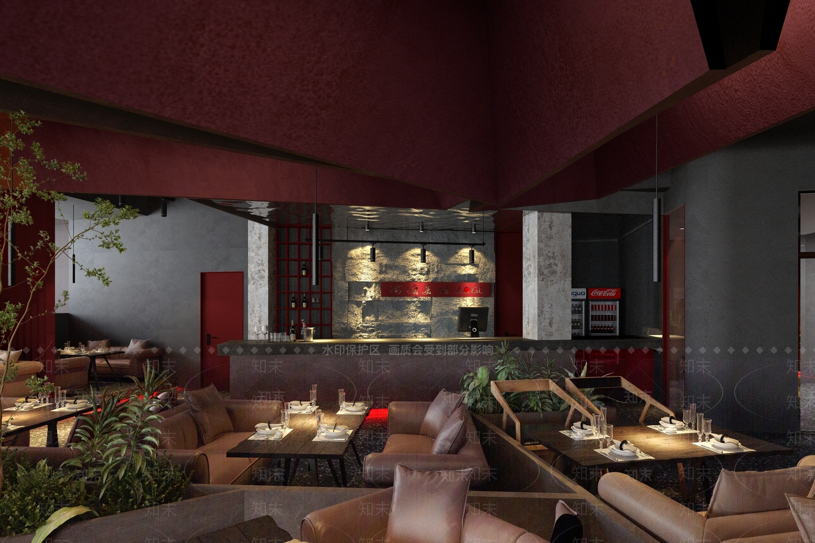 现代火锅店3D模型下载【ID:1104170221】