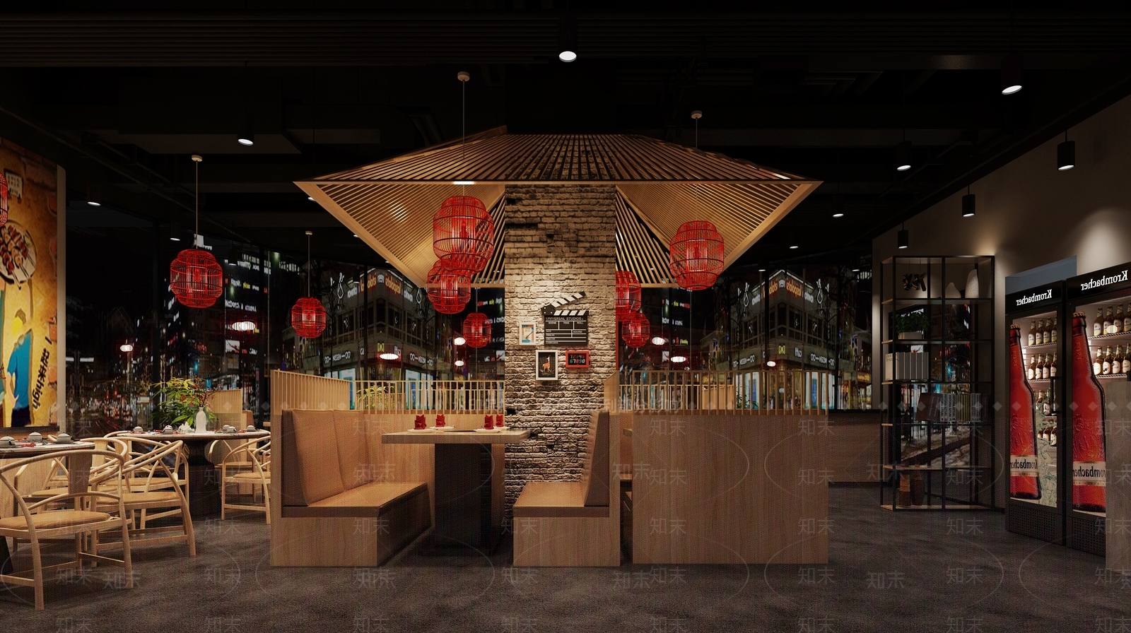 工业风火锅店3D模型下载【ID:1104176378】
