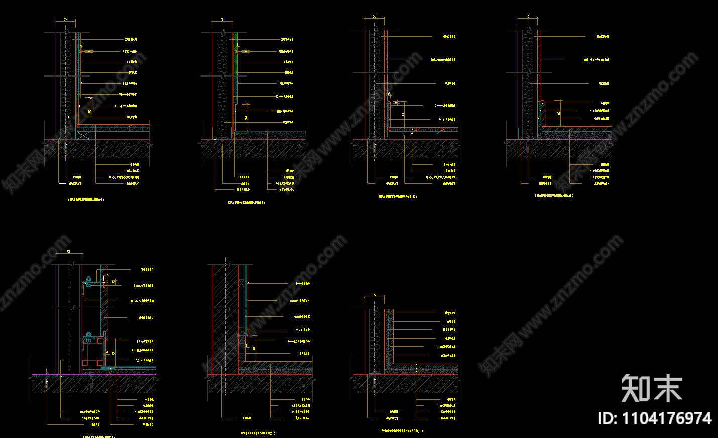踢脚大样图施工图下载【ID:1104176974】