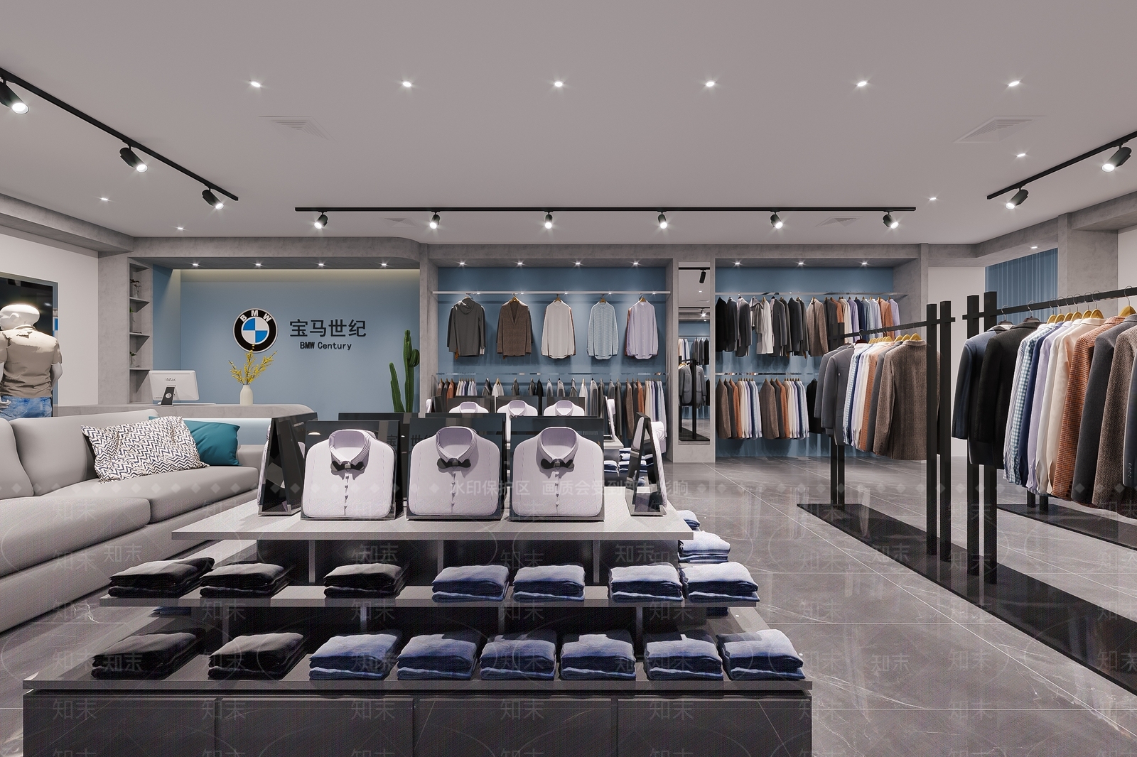 现代服装鞋店3D模型下载【ID:1104179642】
