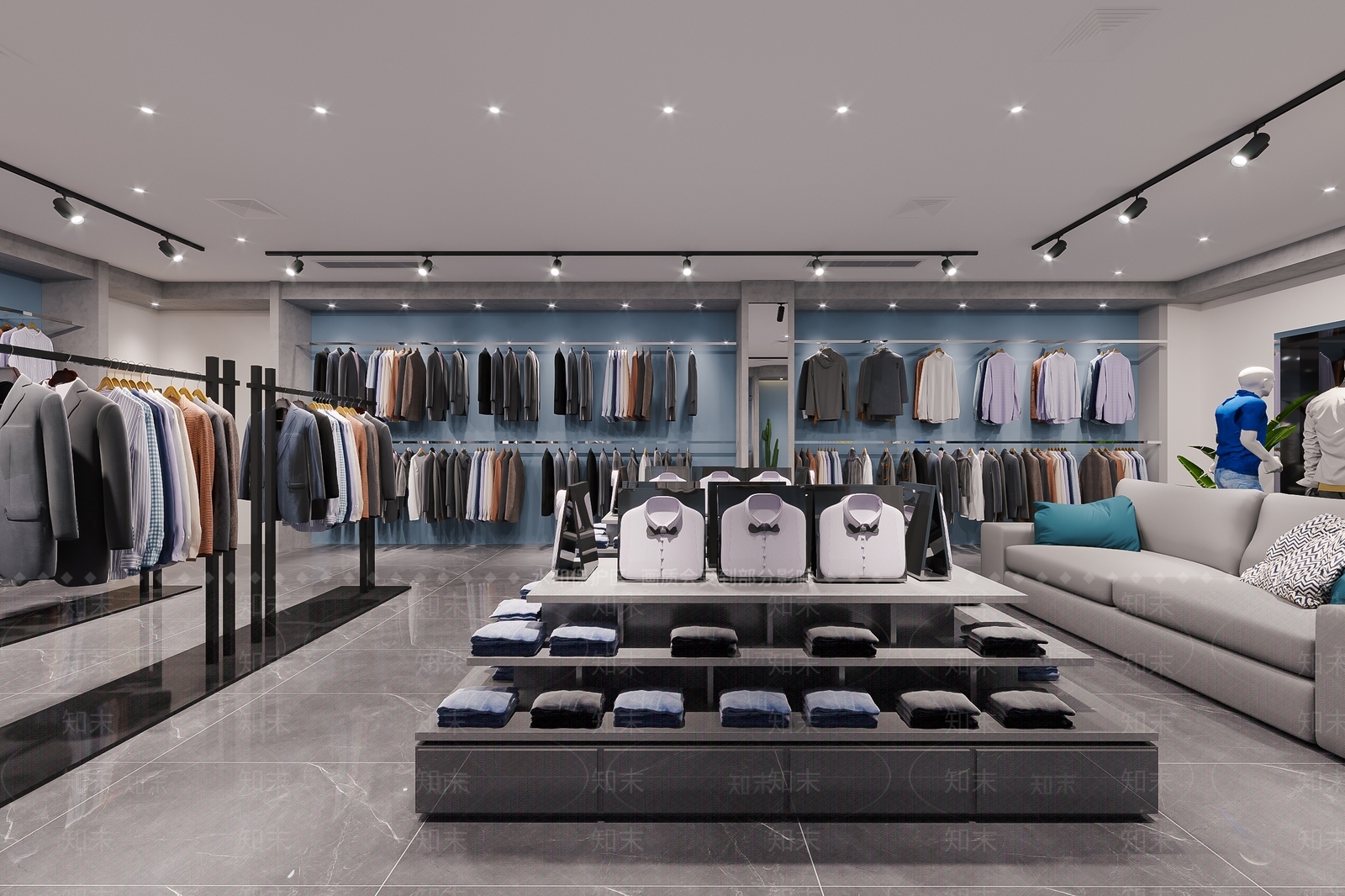 现代服装鞋店3D模型下载【ID:1104179642】