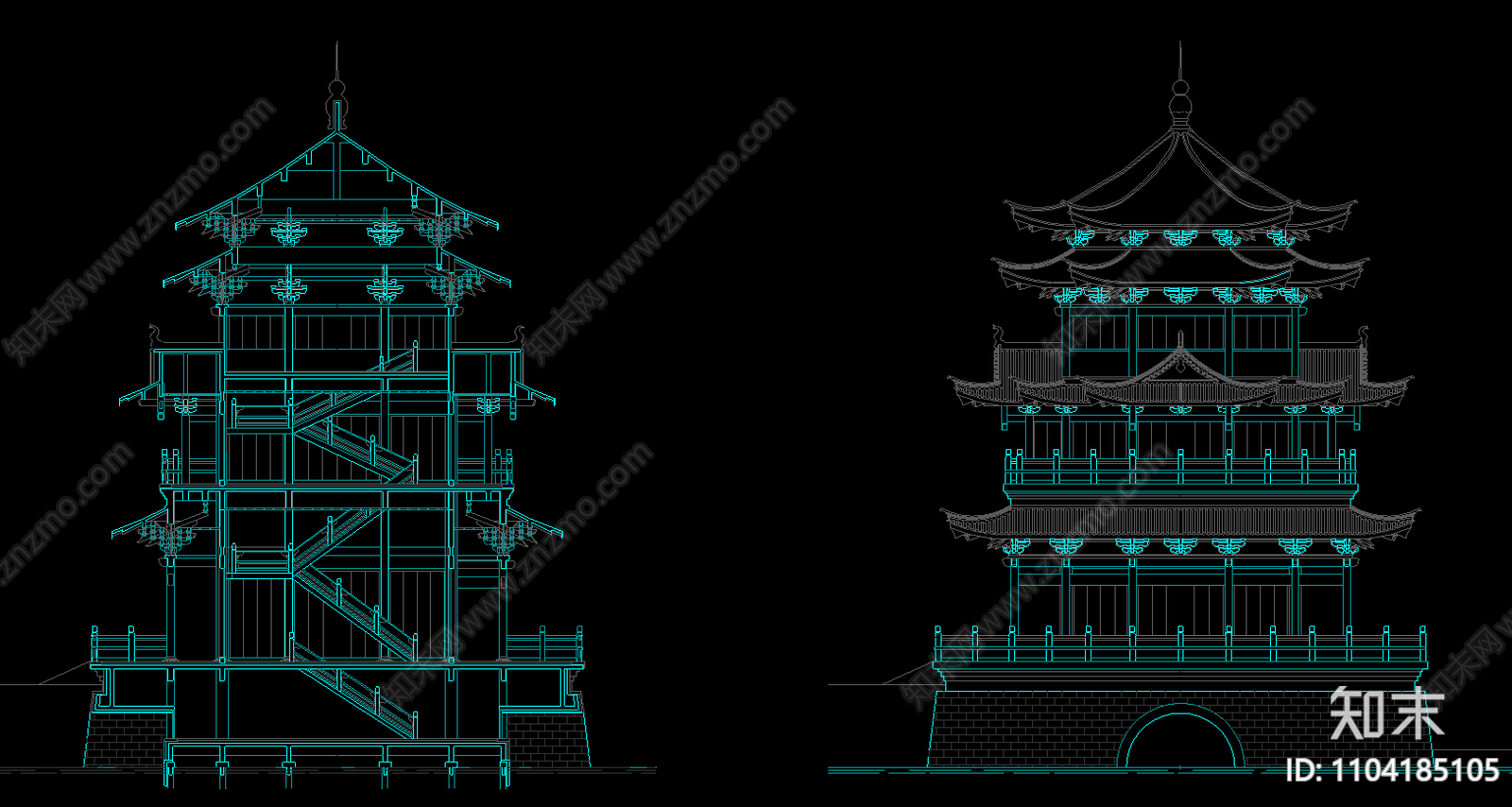 古建筑施工图施工图下载【ID:1104185105】