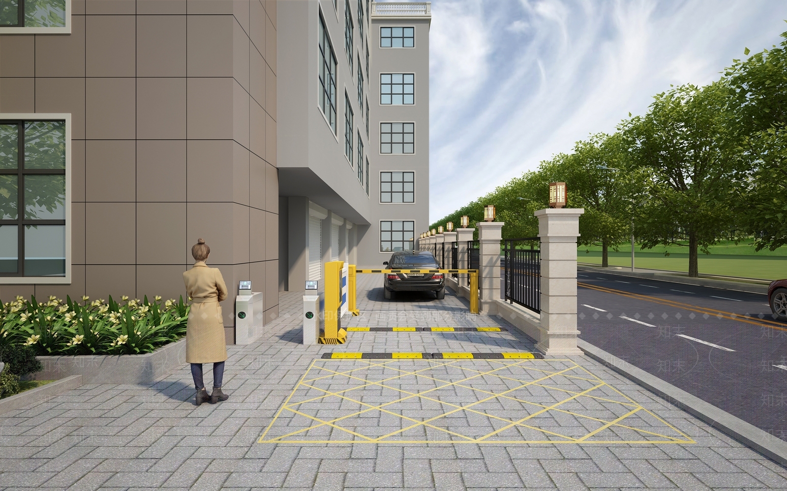 现代地库入口大门3D模型下载【ID:1104185111】