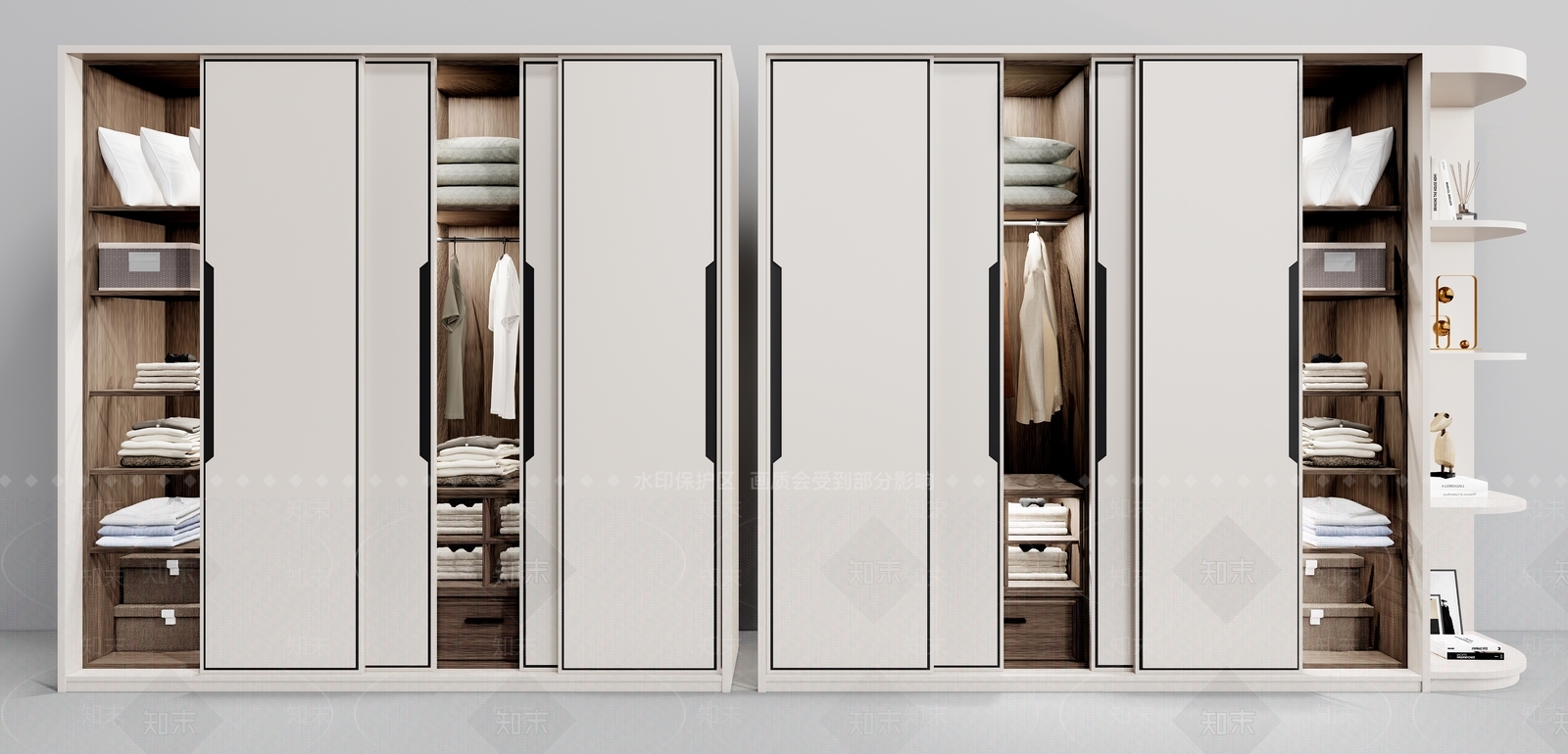 现代风格衣柜SU模型下载【ID:1104193811】