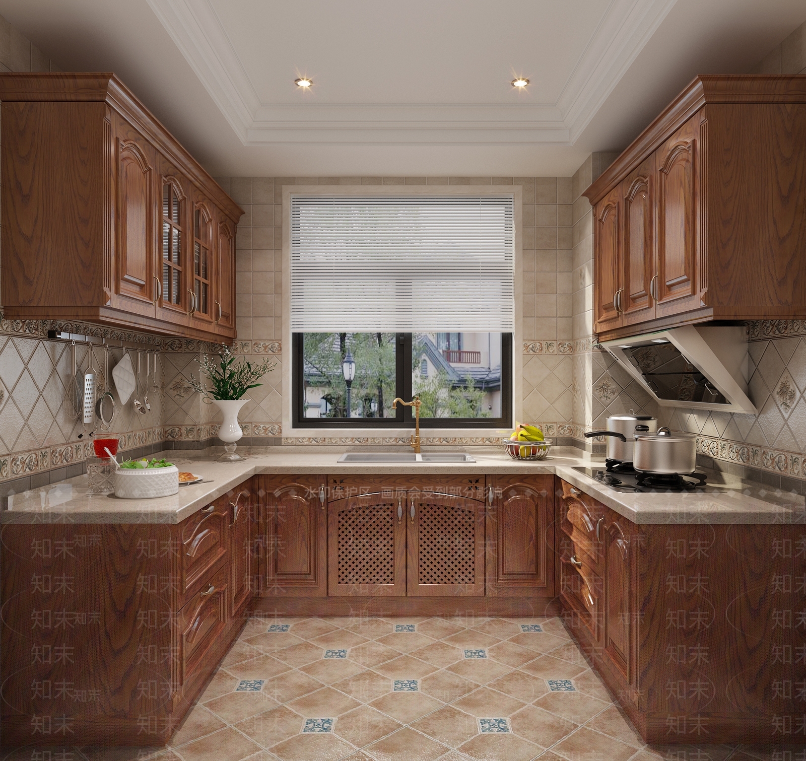 欧式古典家居厨房3D模型下载【ID:1104199891】