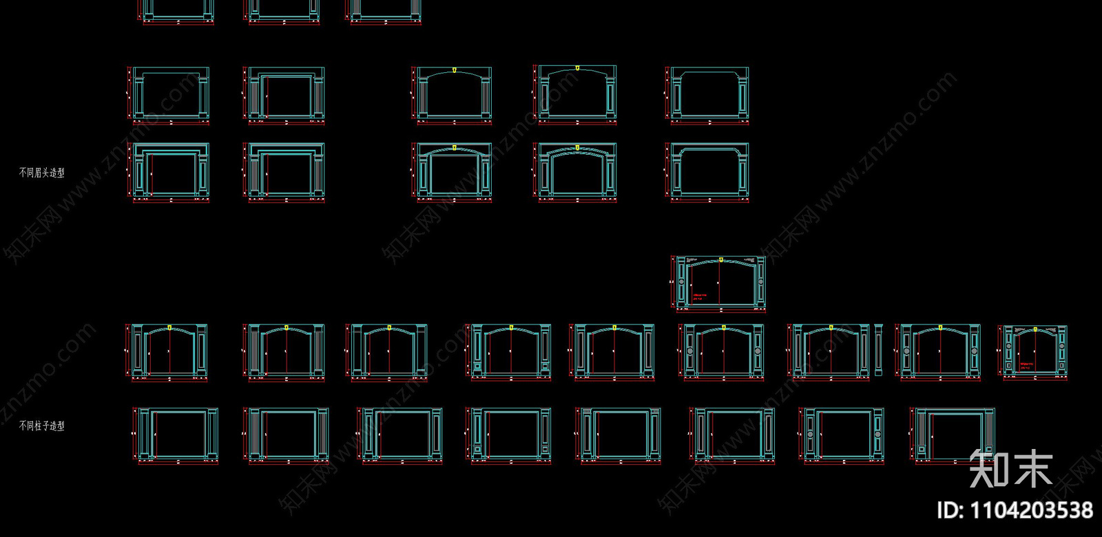 罗马柱图库施工图下载【ID:1104203538】