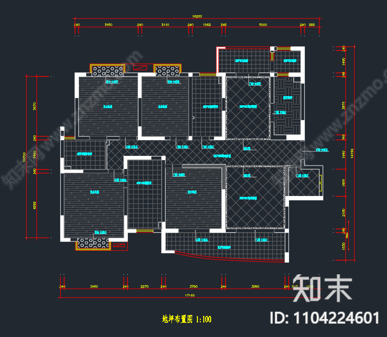 家装施工图cad施工图下载【ID:1104224601】