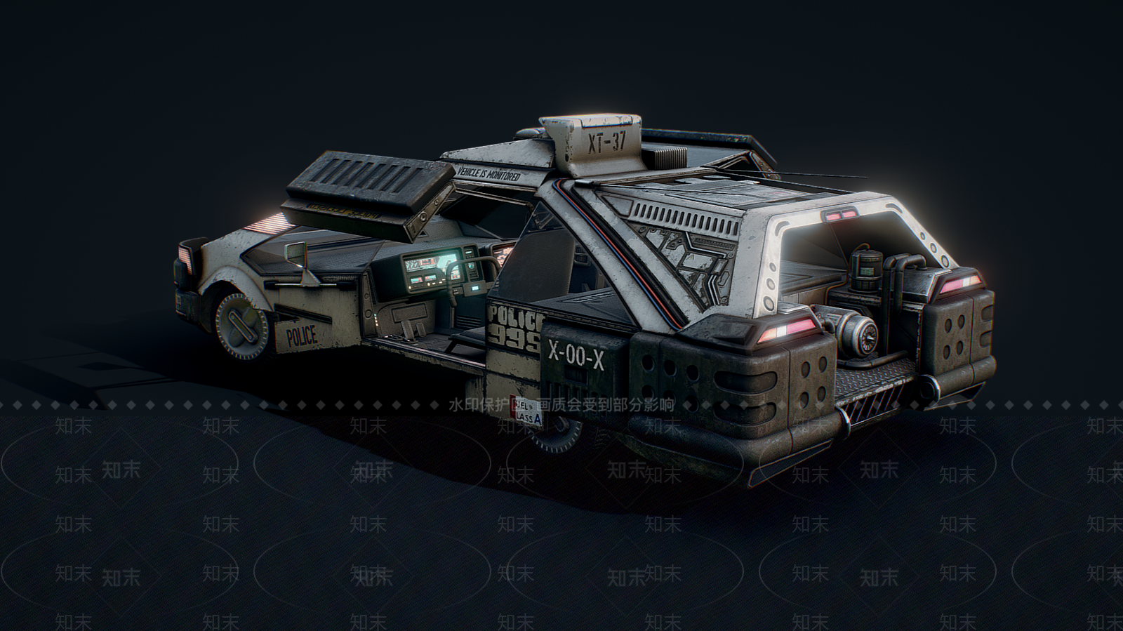 现代银翼杀手地面警车3D模型下载【ID:1104226600】