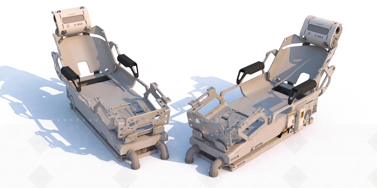 现代医疗床3D模型下载【ID:1104228042】