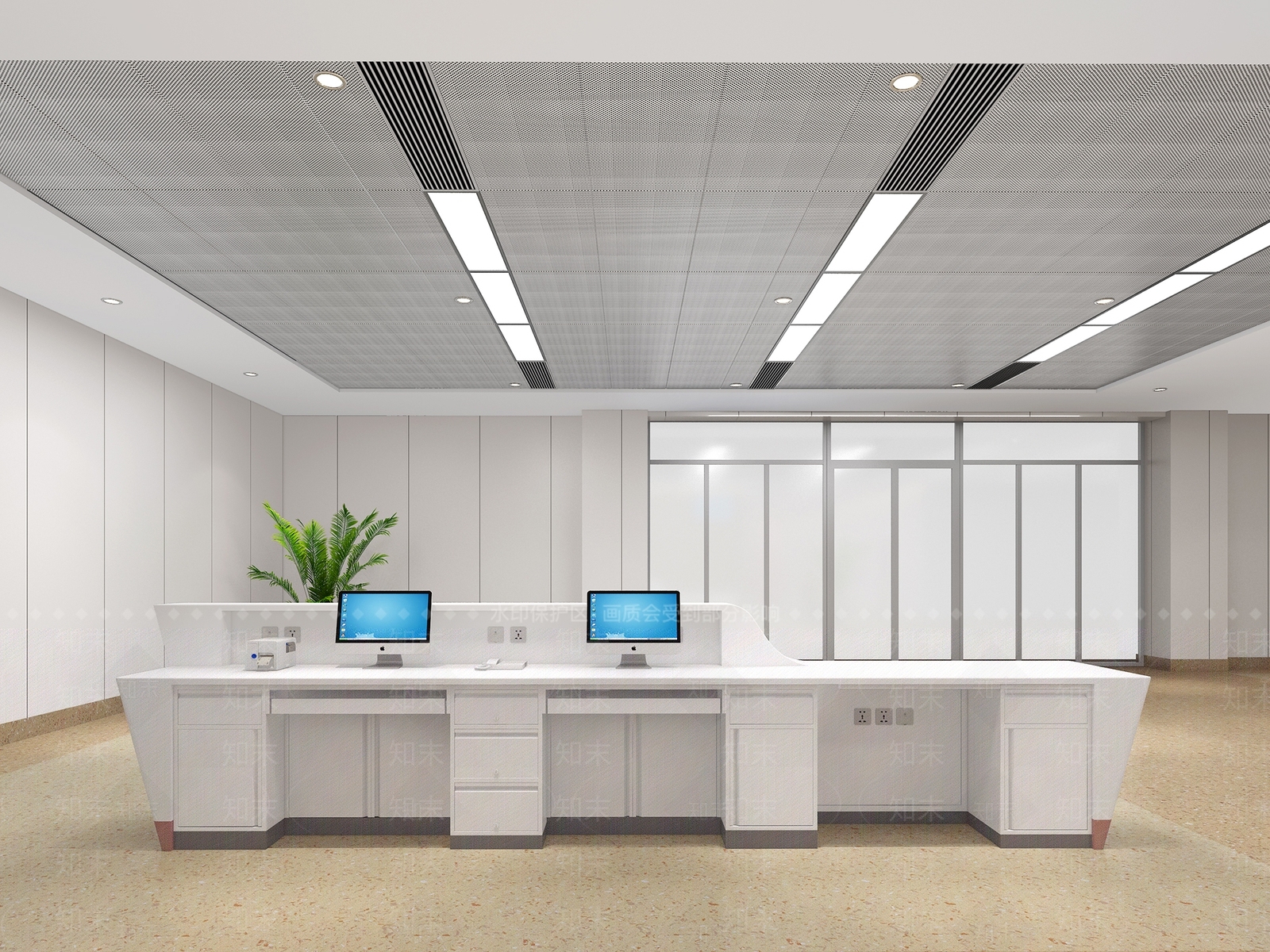 现代医院3D模型下载【ID:1104232839】