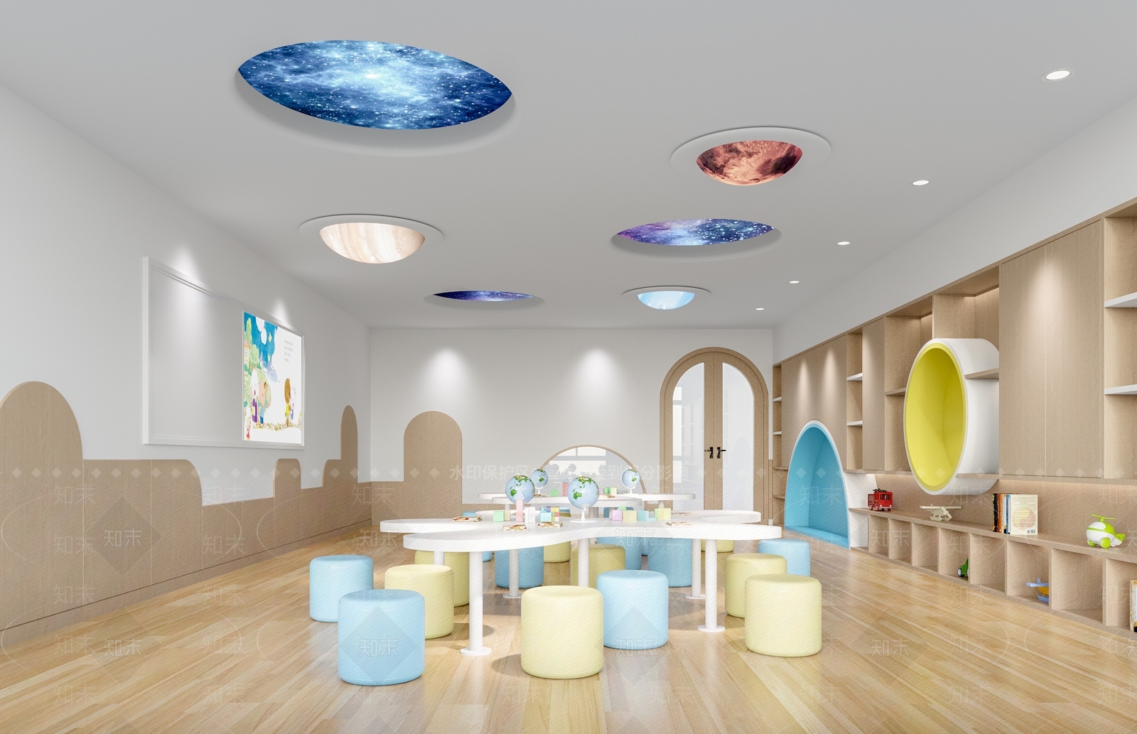 现代幼儿园3D模型下载【ID:1104233665】