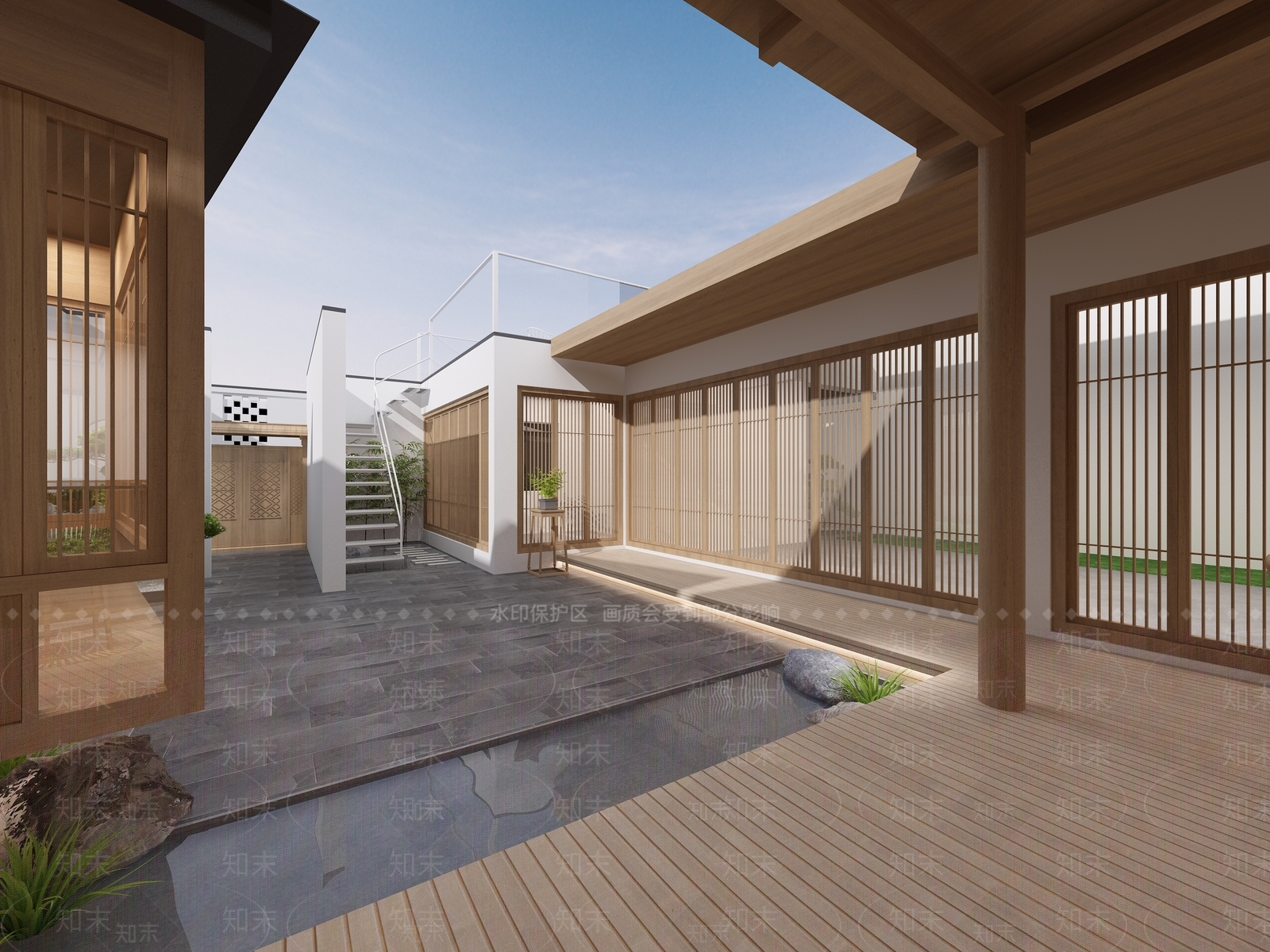 现代民宿3D模型下载【ID:1104234503】
