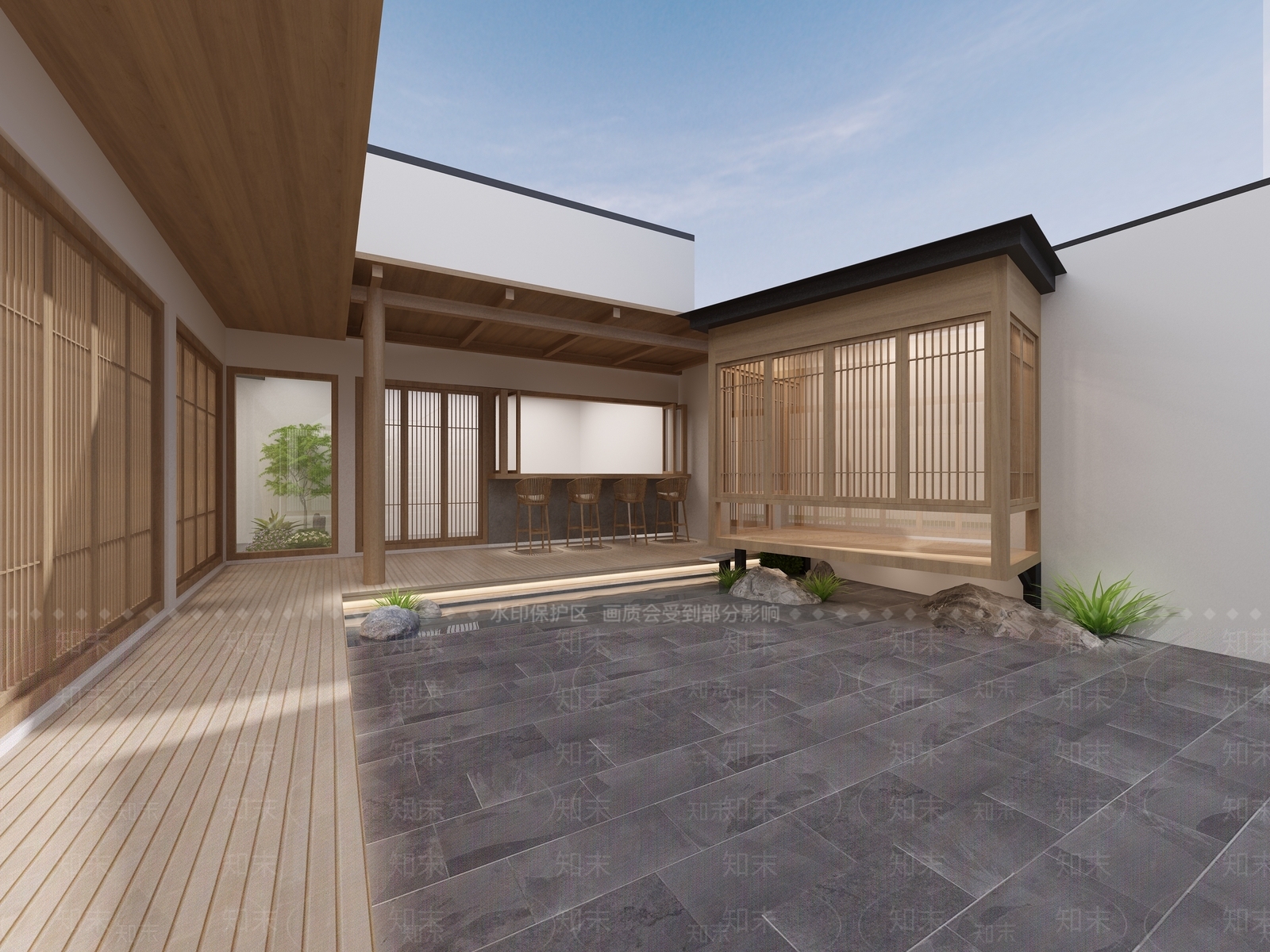 现代民宿3D模型下载【ID:1104234503】
