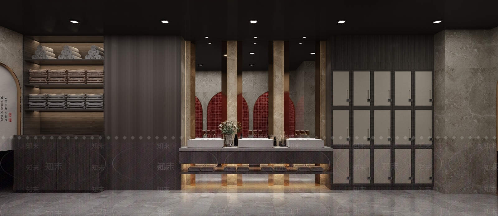现代足浴会所3D模型下载【ID:1104240692】