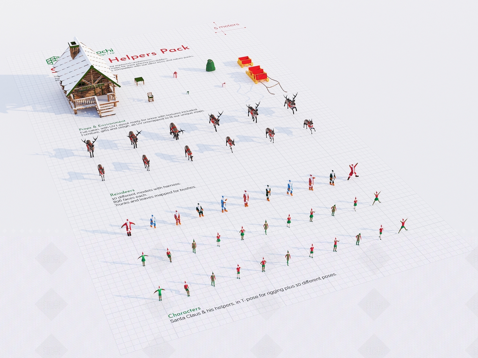 现代圣诞老人3D模型下载【ID:1104243860】