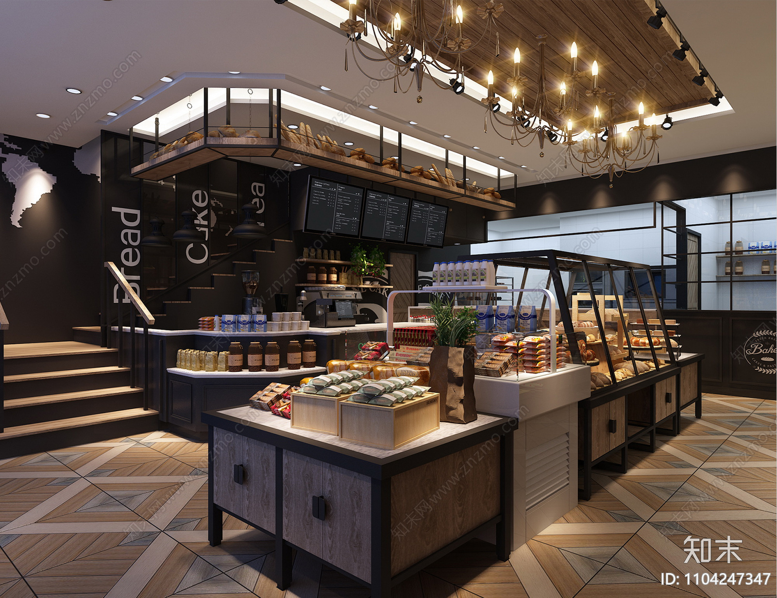 餐厅西饼店施工图cad施工图下载【ID:1104247347】
