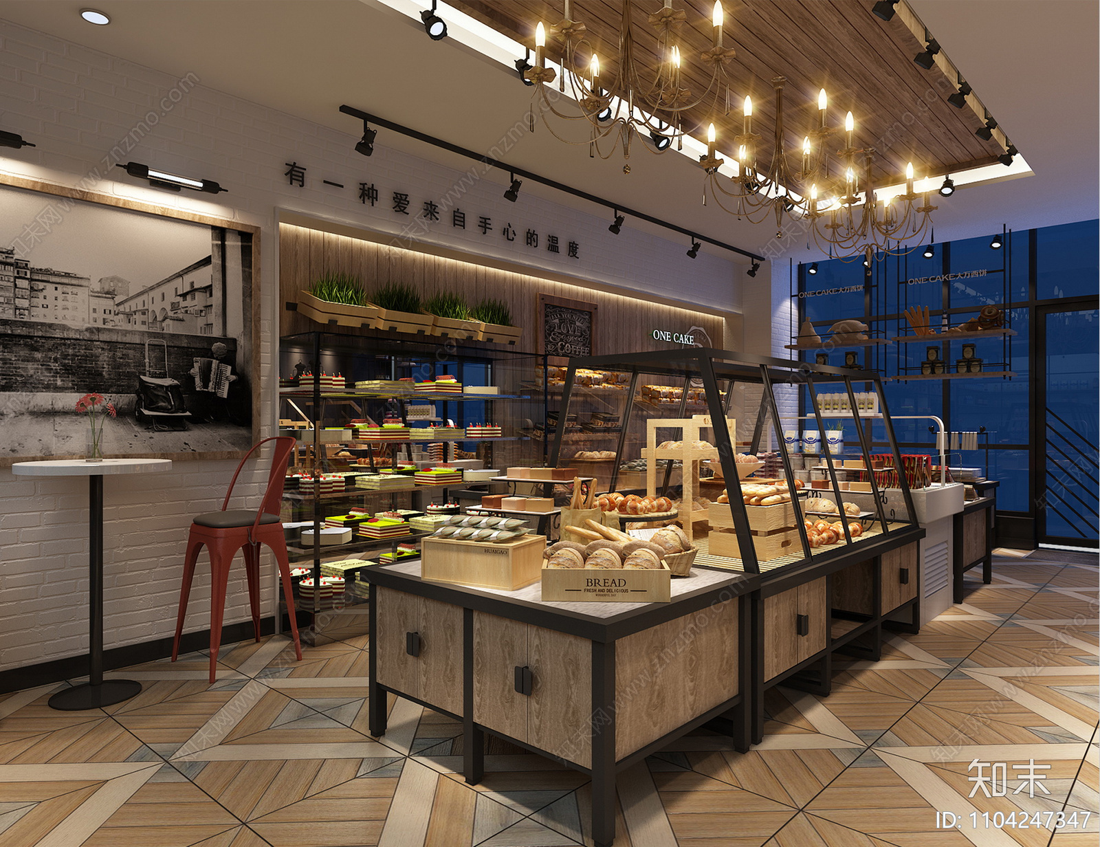餐厅西饼店施工图cad施工图下载【ID:1104247347】