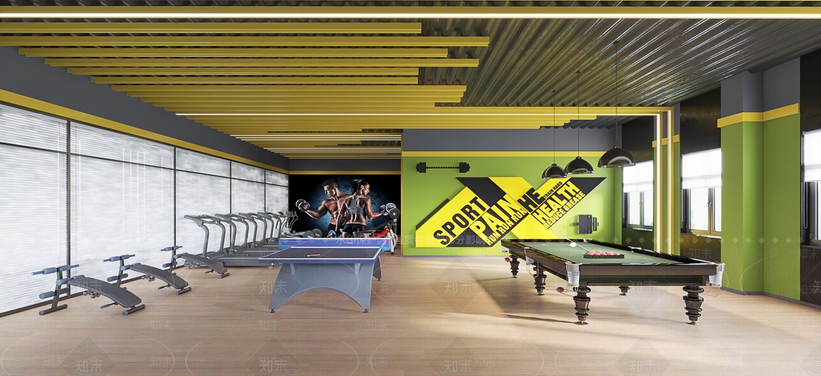 现代健身房3D模型下载【ID:1104267469】