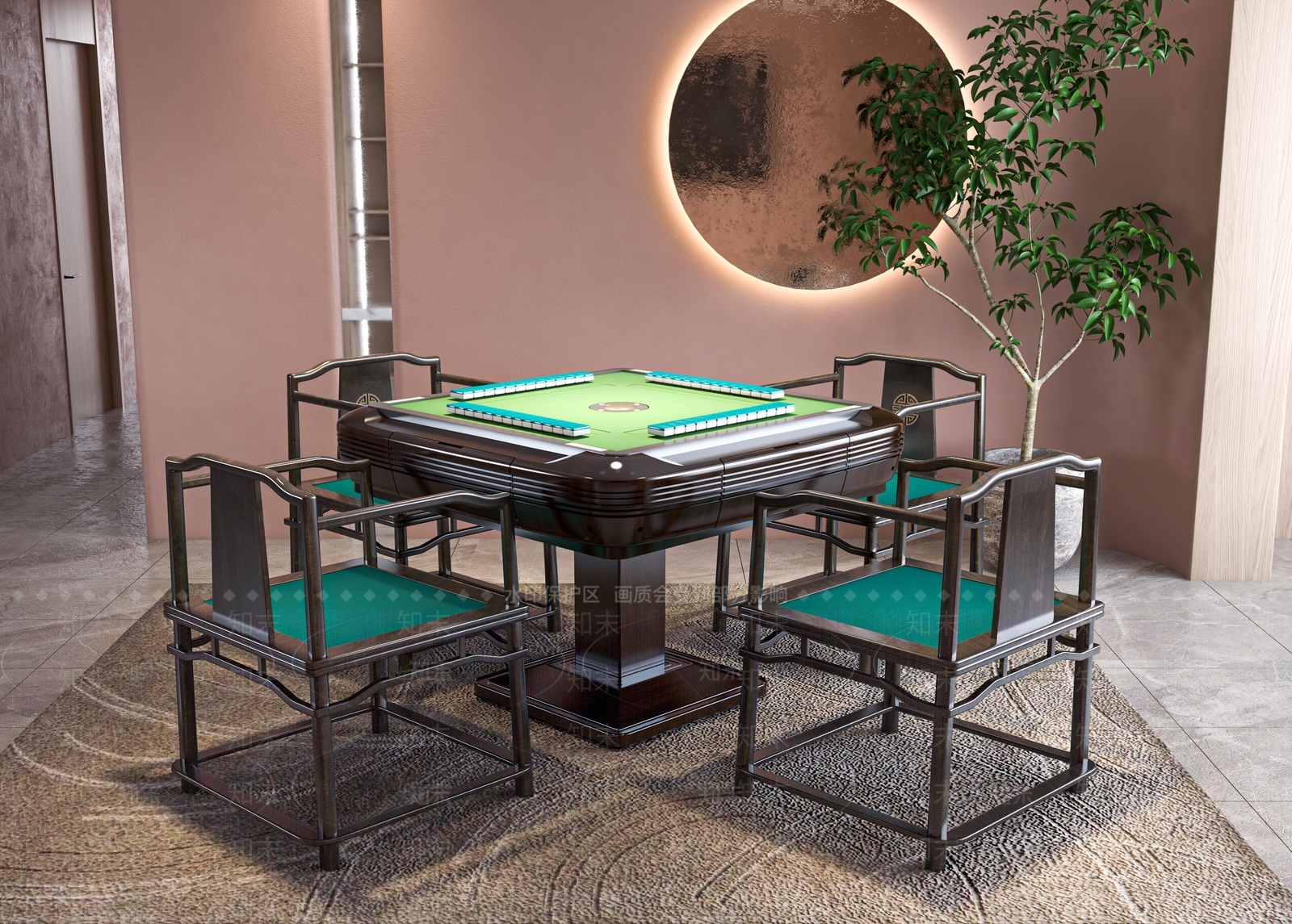 新中式麻将机3D模型下载【ID:1104322962】