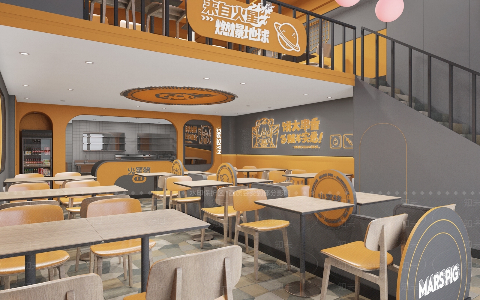 现代快餐厅3D模型下载【ID:1104271710】