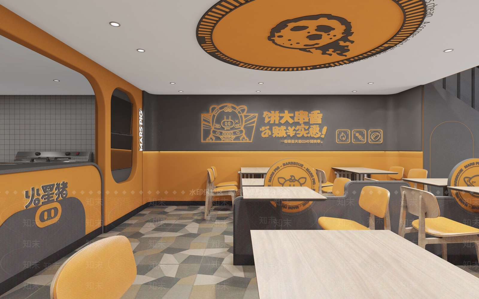 现代快餐厅3D模型下载【ID:1104271710】