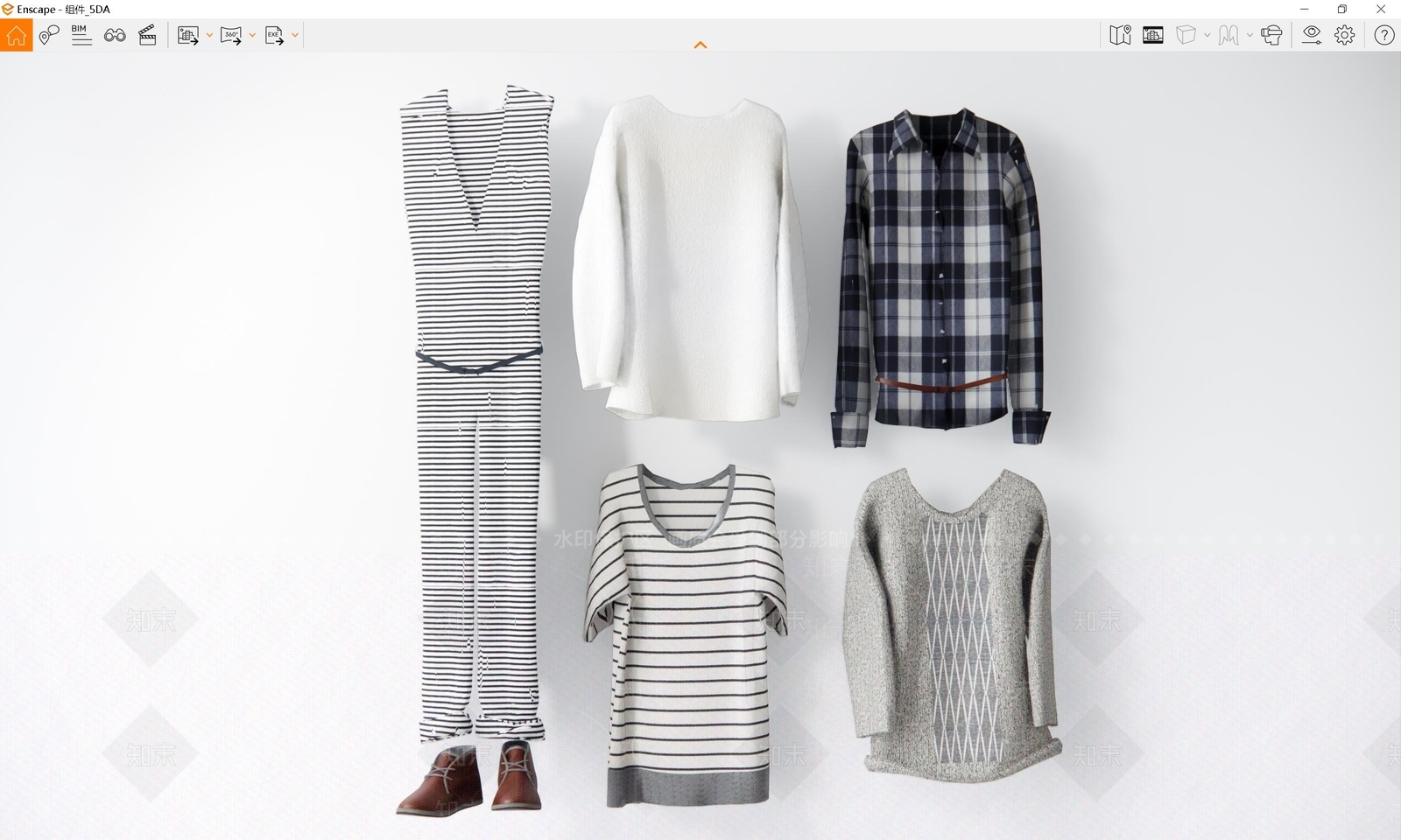 现代服装SU模型下载【ID:1104273704】
