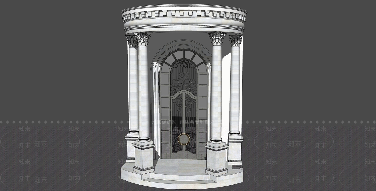 欧式构件SU模型下载【ID:1104293020】