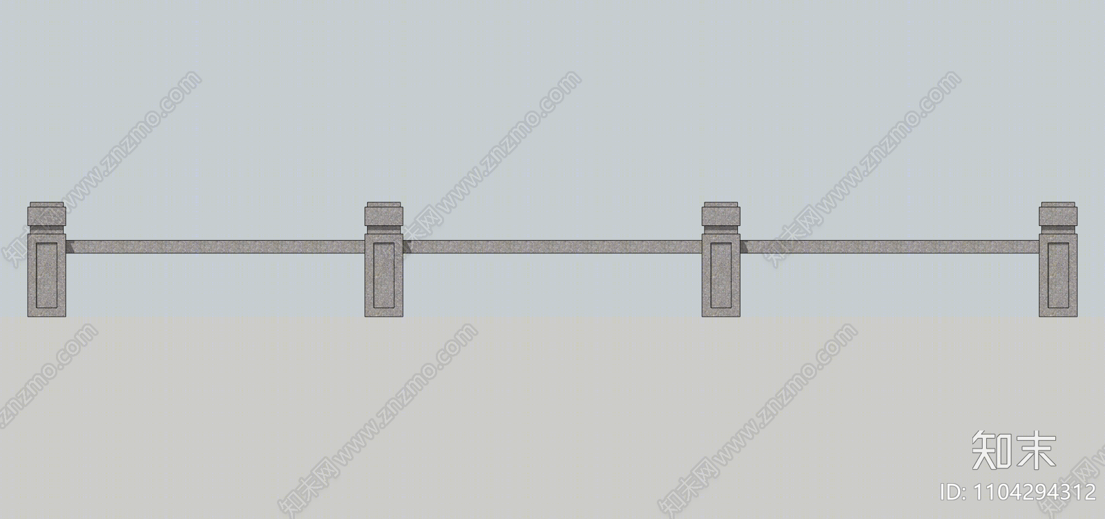 现代大理石栏杆SU模型下载【ID:1104294312】