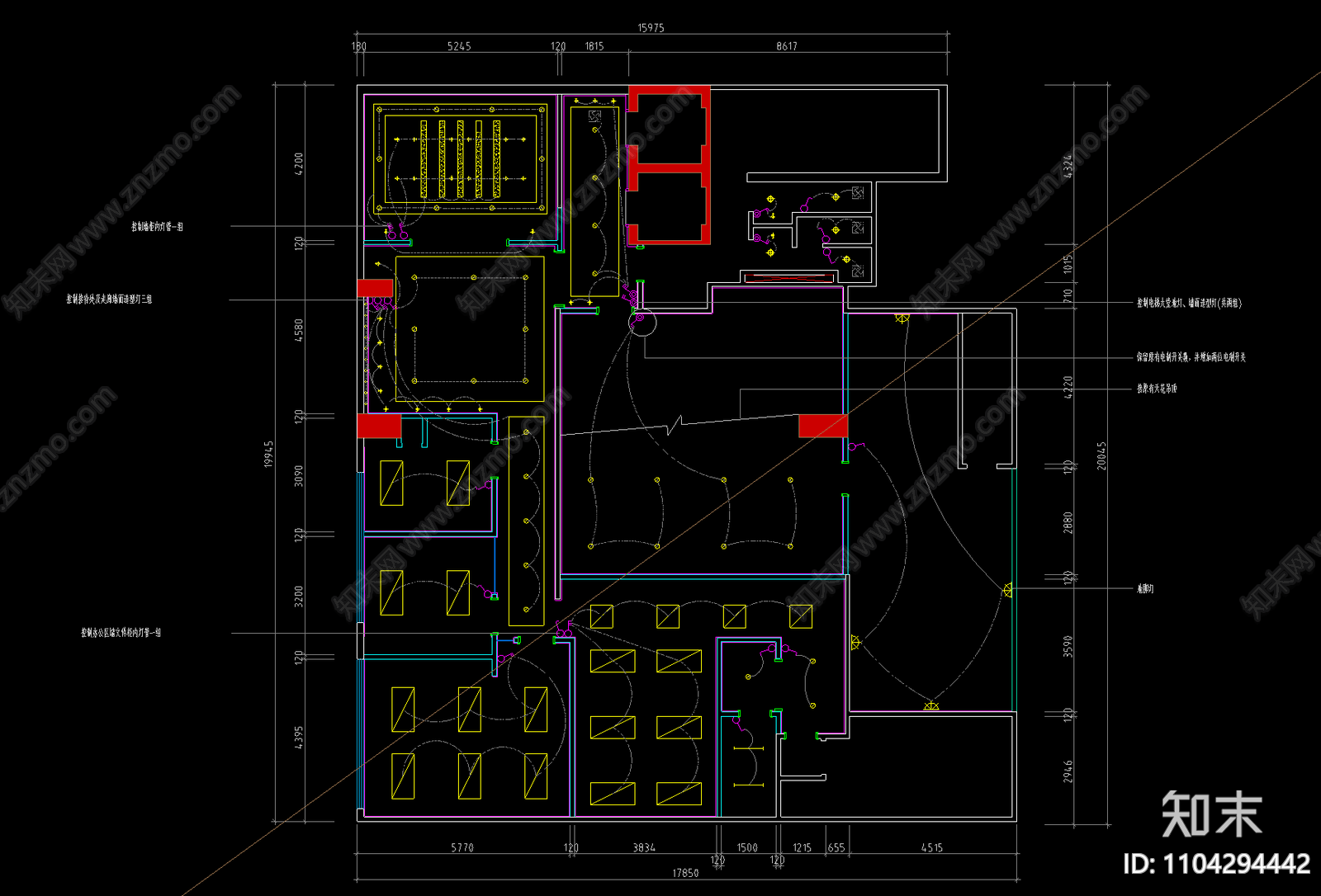 办公空间全套施工图cad施工图下载【ID:1104294442】