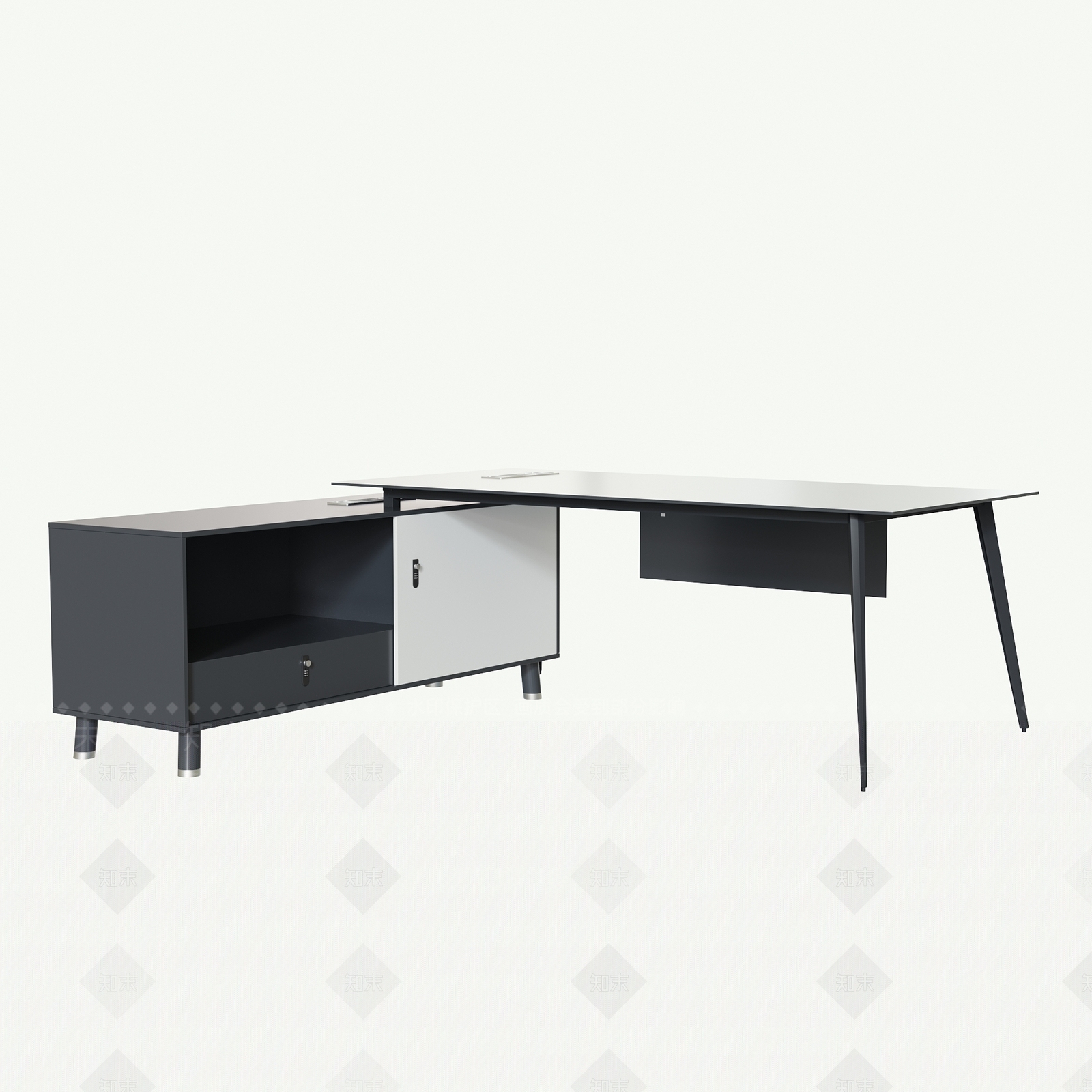 现代办公桌3D模型下载【ID:1105139655】