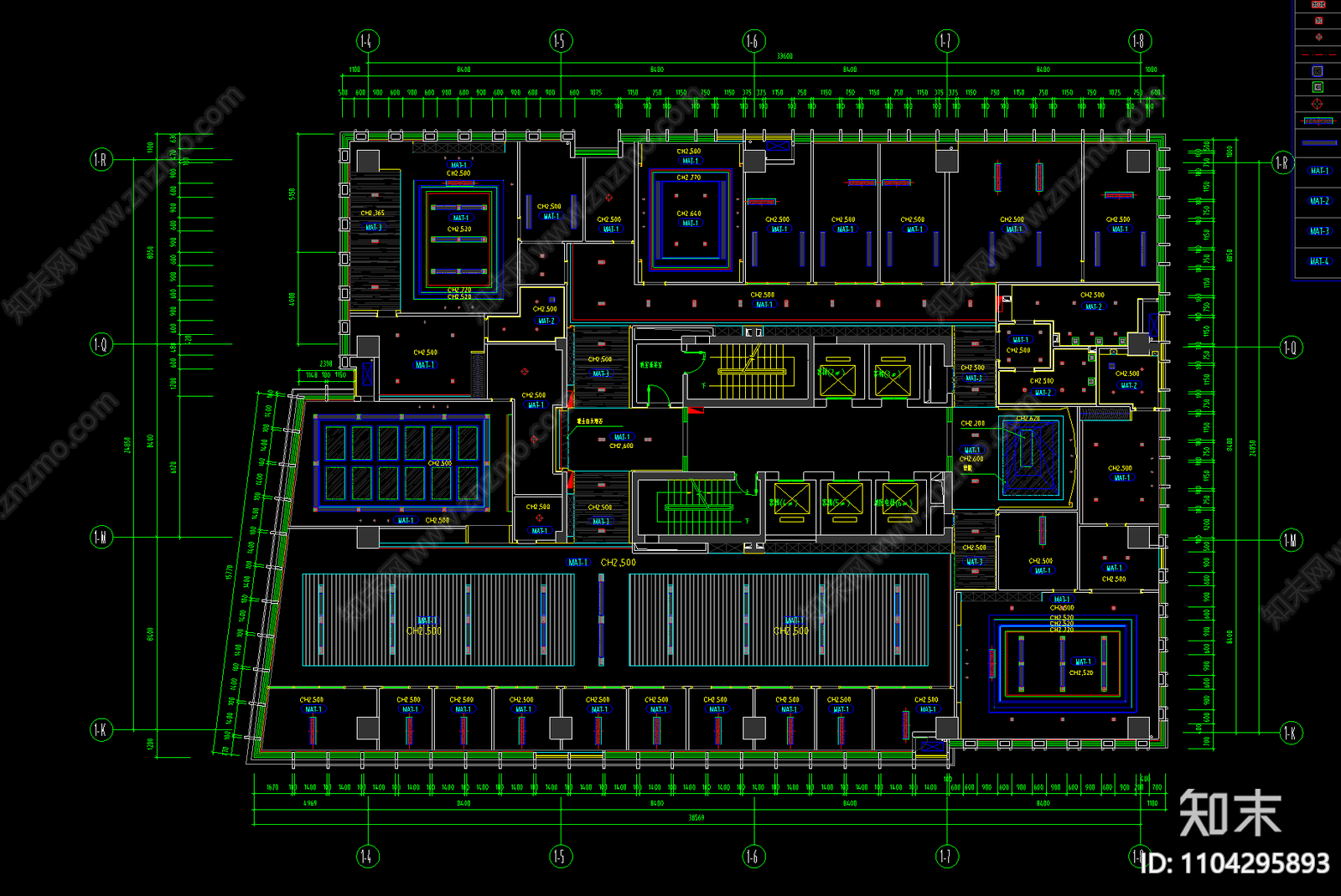 办公空间全套施工图cad施工图下载【ID:1104295893】