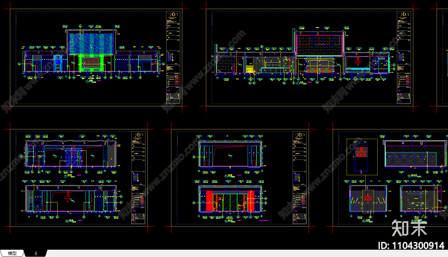 青岛中建国熙台售楼处cad施工图下载【ID:1104300914】