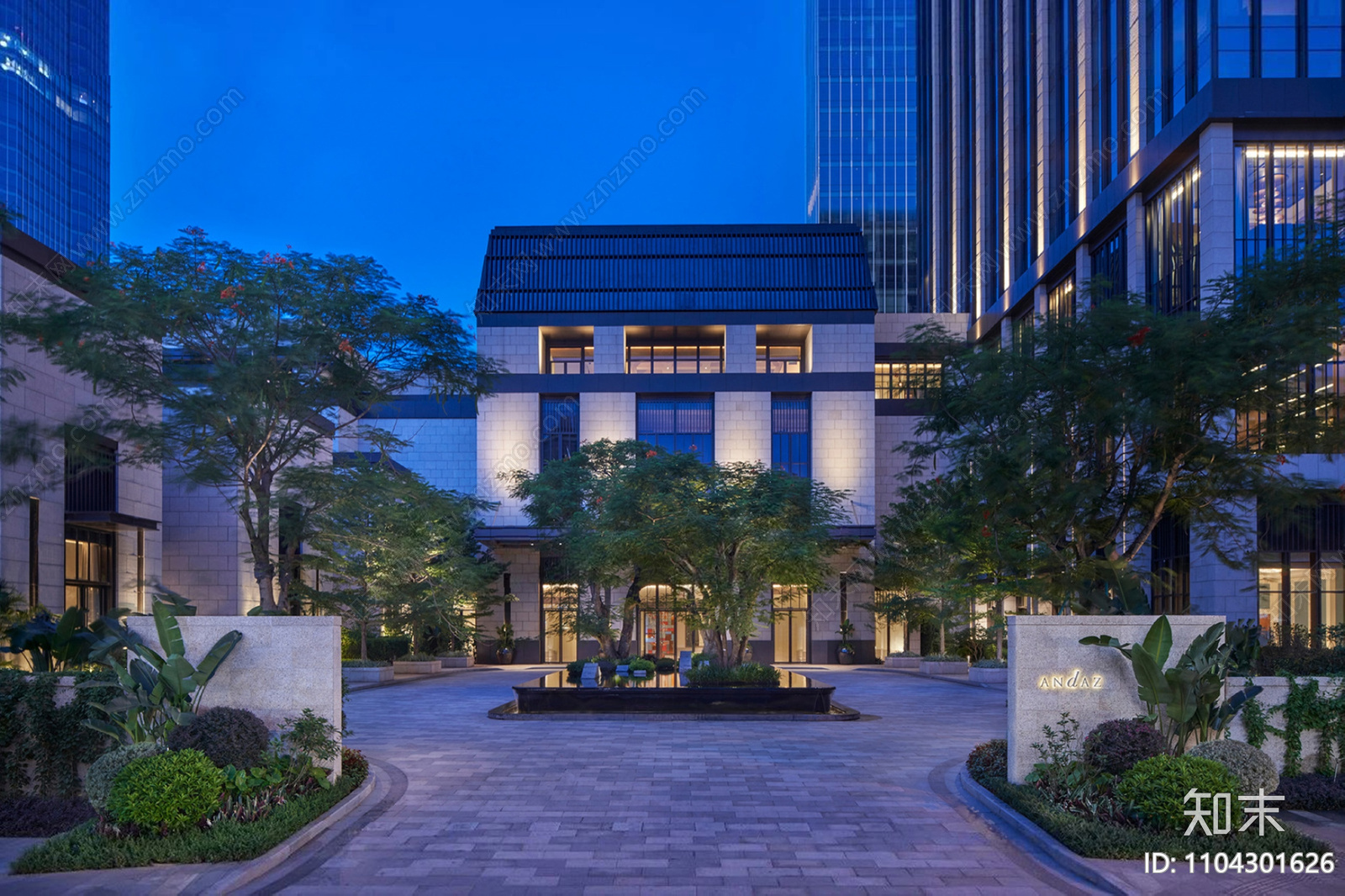 厦门安达仕酒店cad施工图下载【ID:1104301626】
